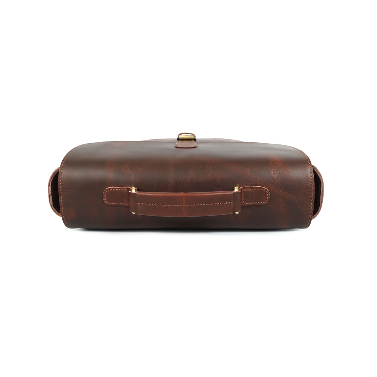 Eagle Full-Grain Buffalo Leather Messenger Bag – Handmade Brown Work Satchel
