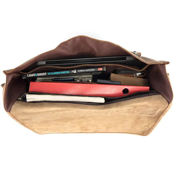 Full-Grain Buffalo Leather Briefcase