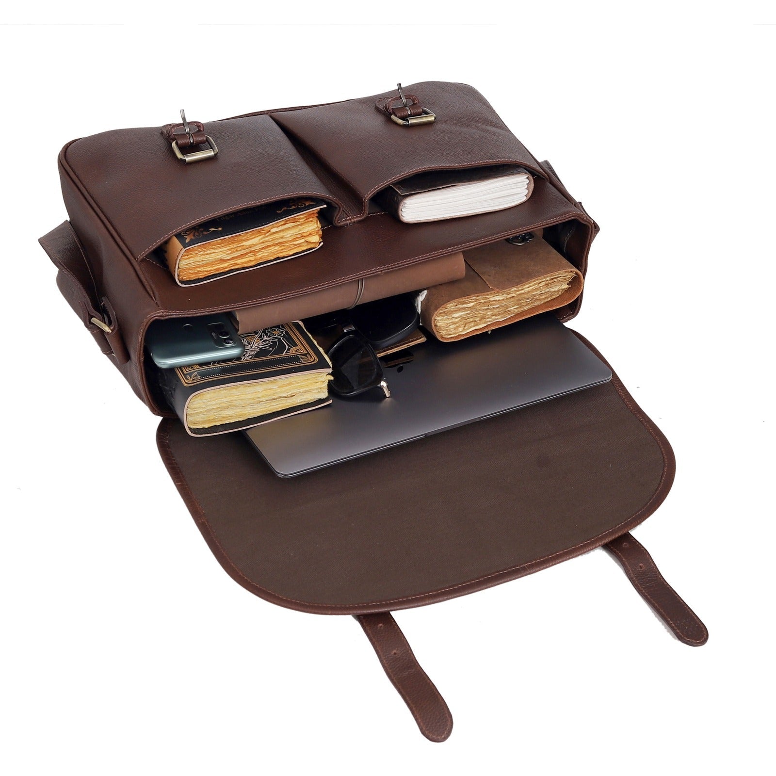 Vintage Buffalo Leather Messenger Bag