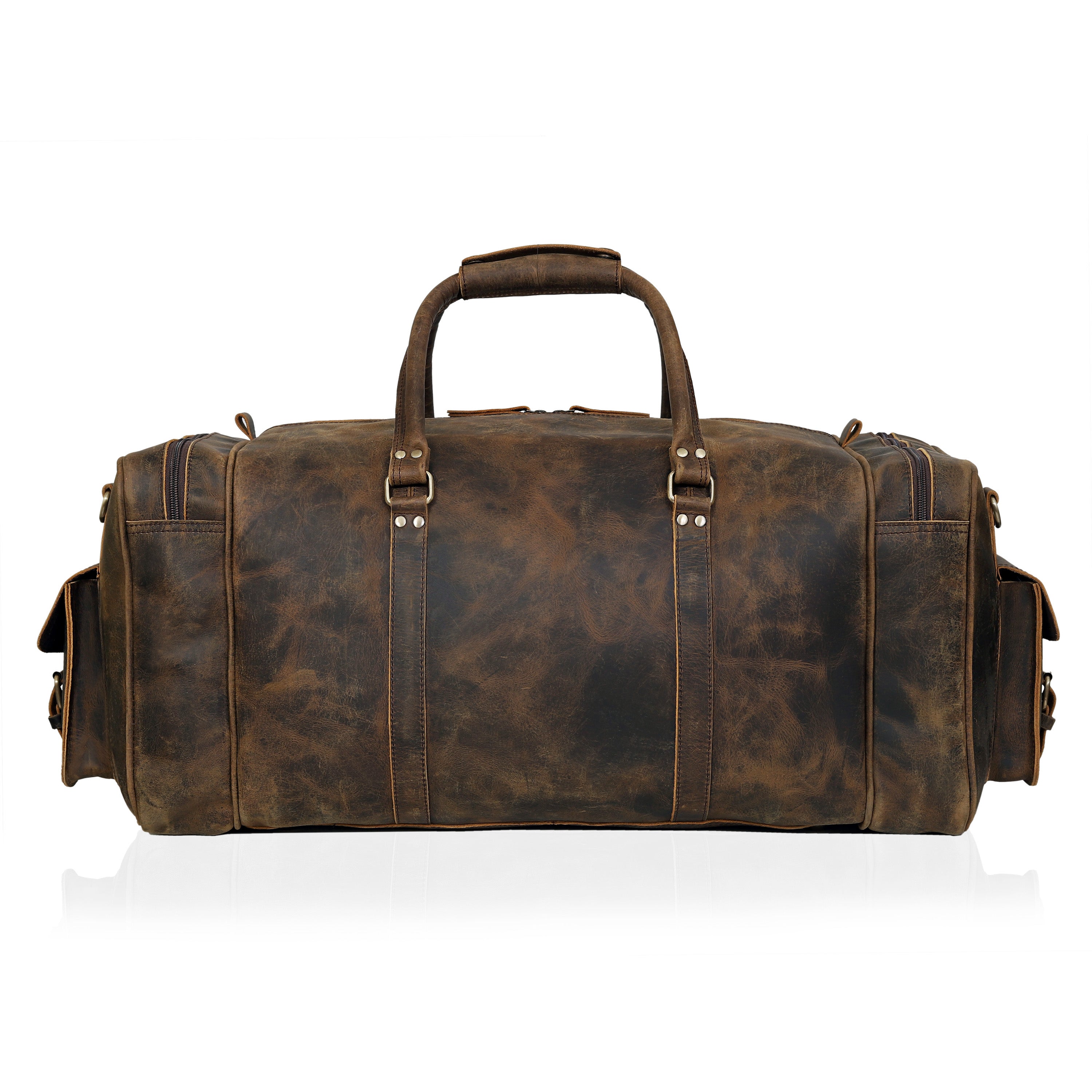 New Jersey Leather Duffel Bag - Vintage Brown