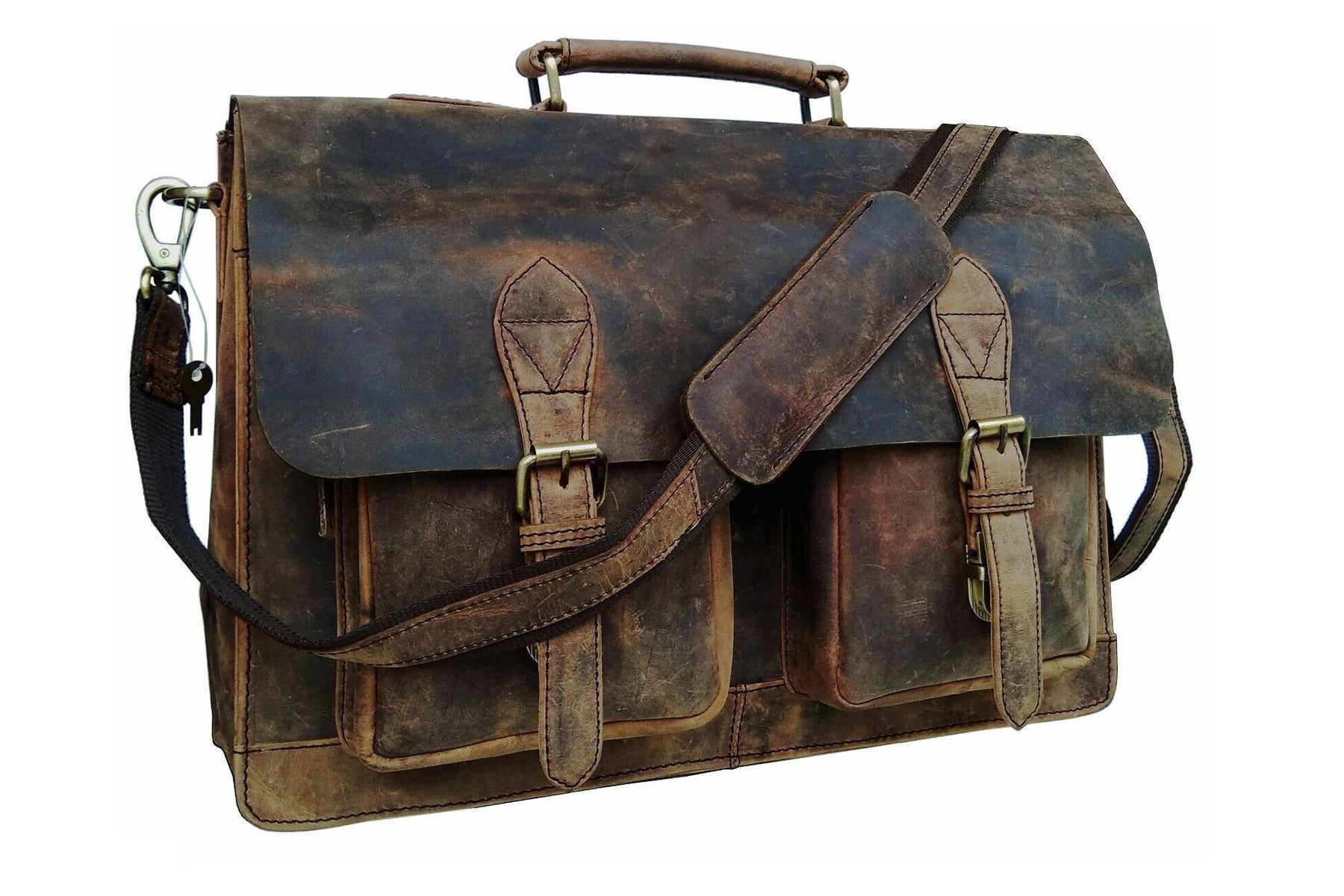 Hunter Buffalo Leather Messenger Bag