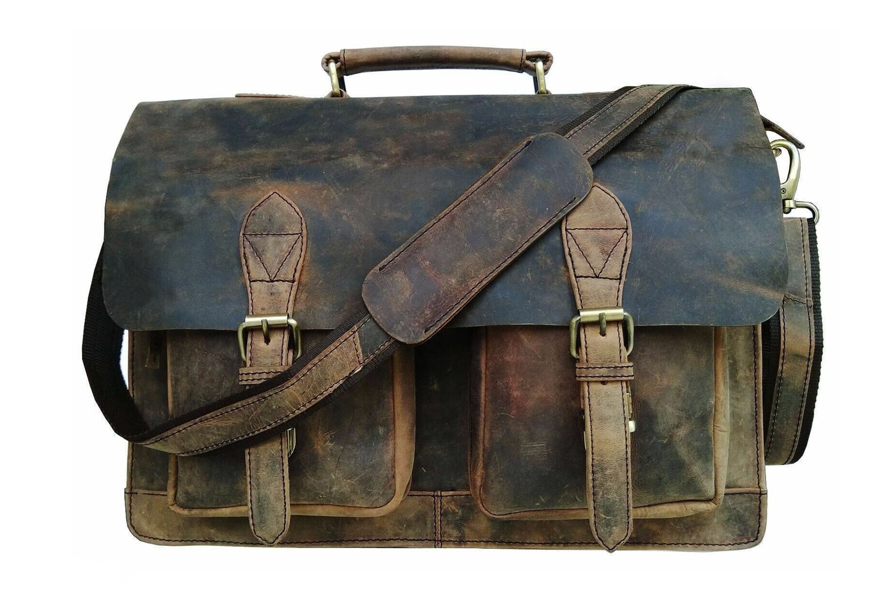 Hunter Buffalo Leather Messenger Bag
