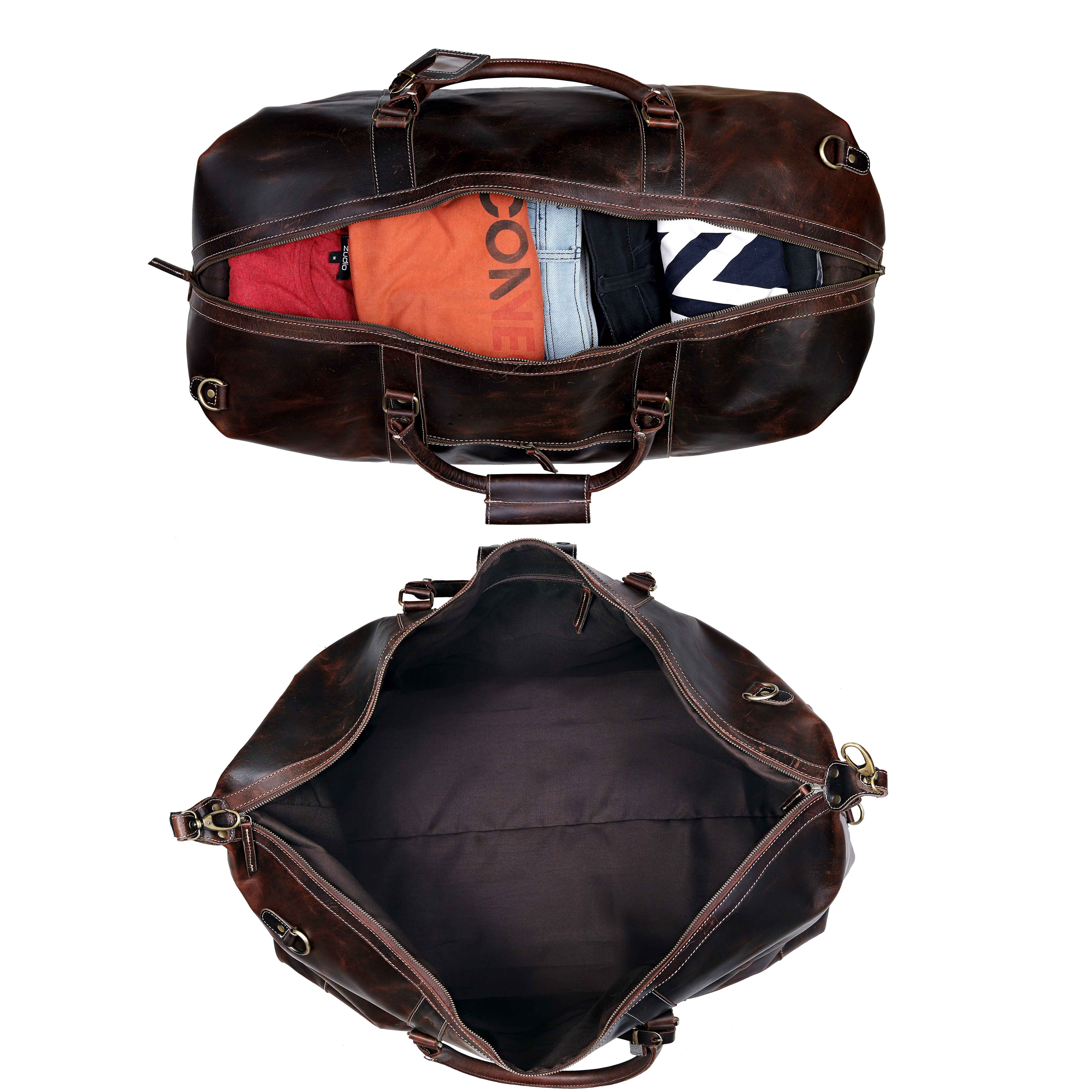 Nashville Leather Duffel Bag Men - Brown