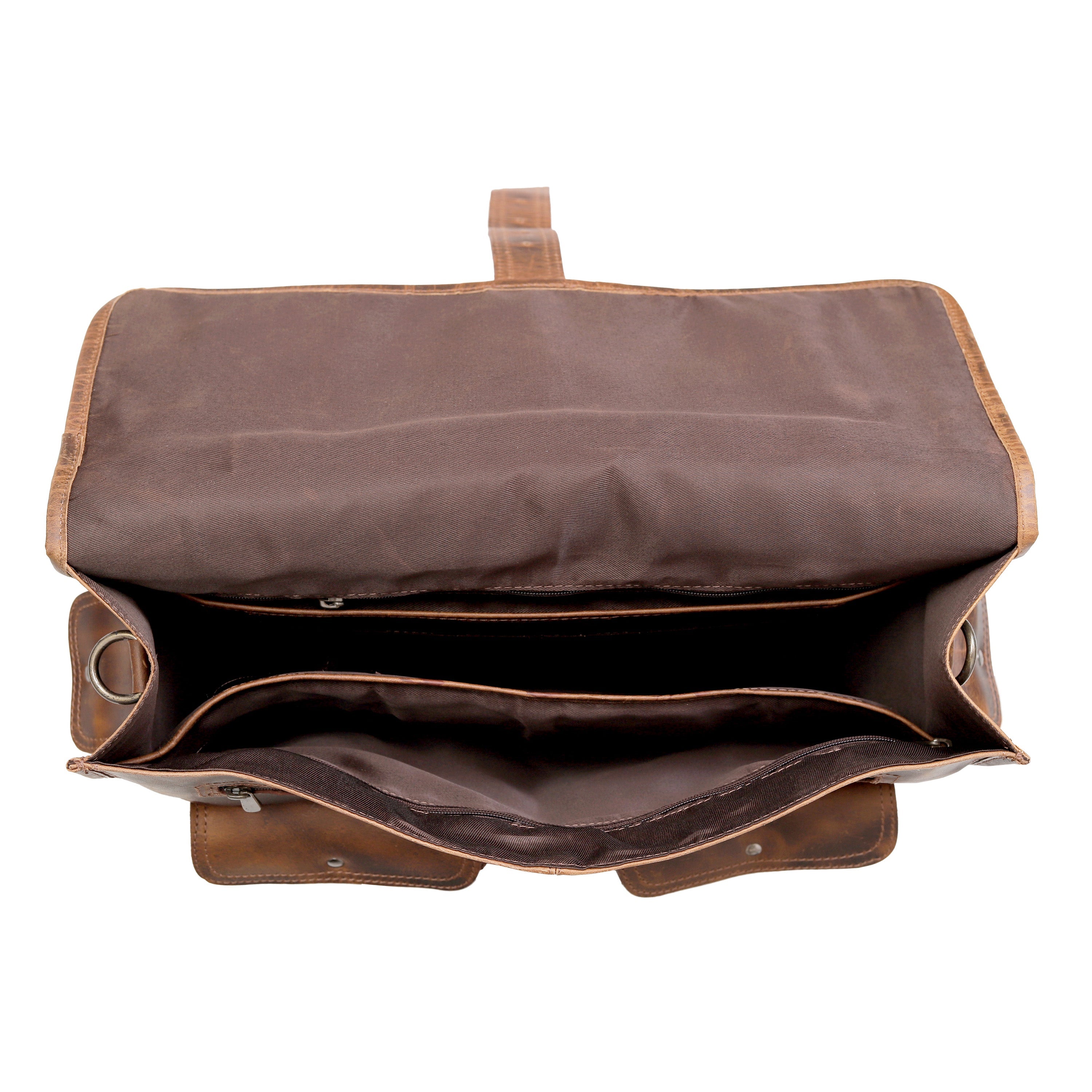 Full-Grain Leather Messenger Bag