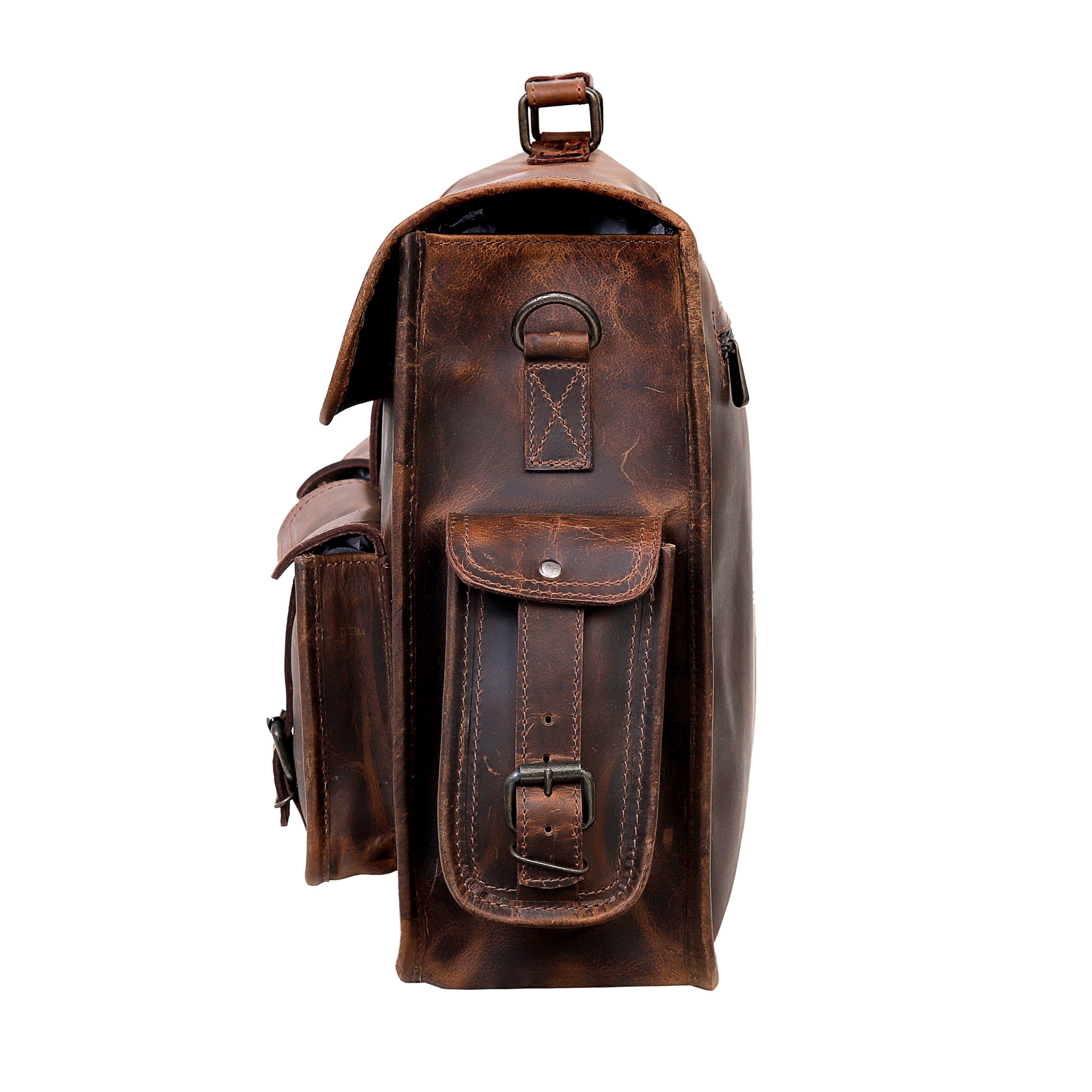 Full-Grain Leather Pilot Messenger Bag