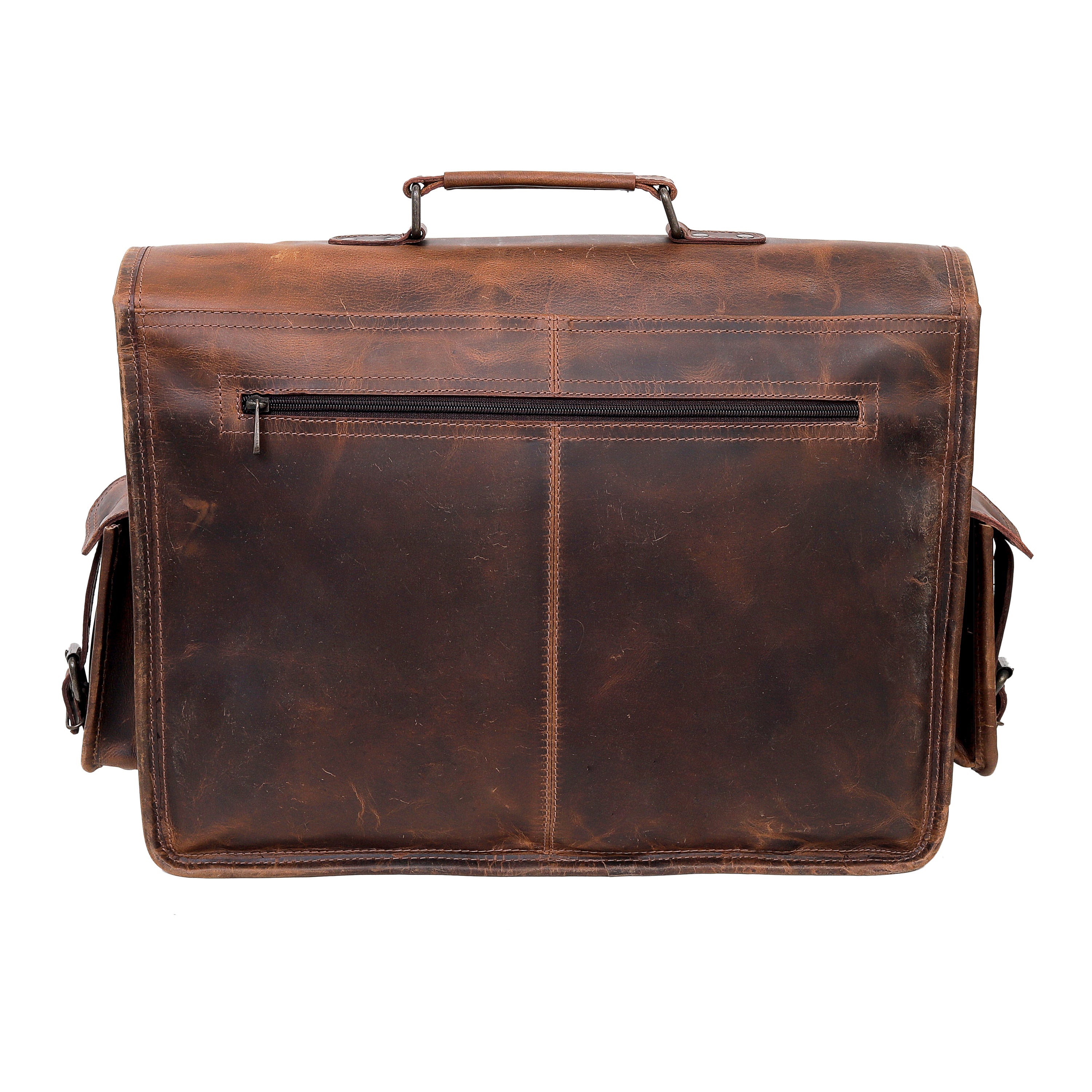 Full-Grain Leather Messenger Bag