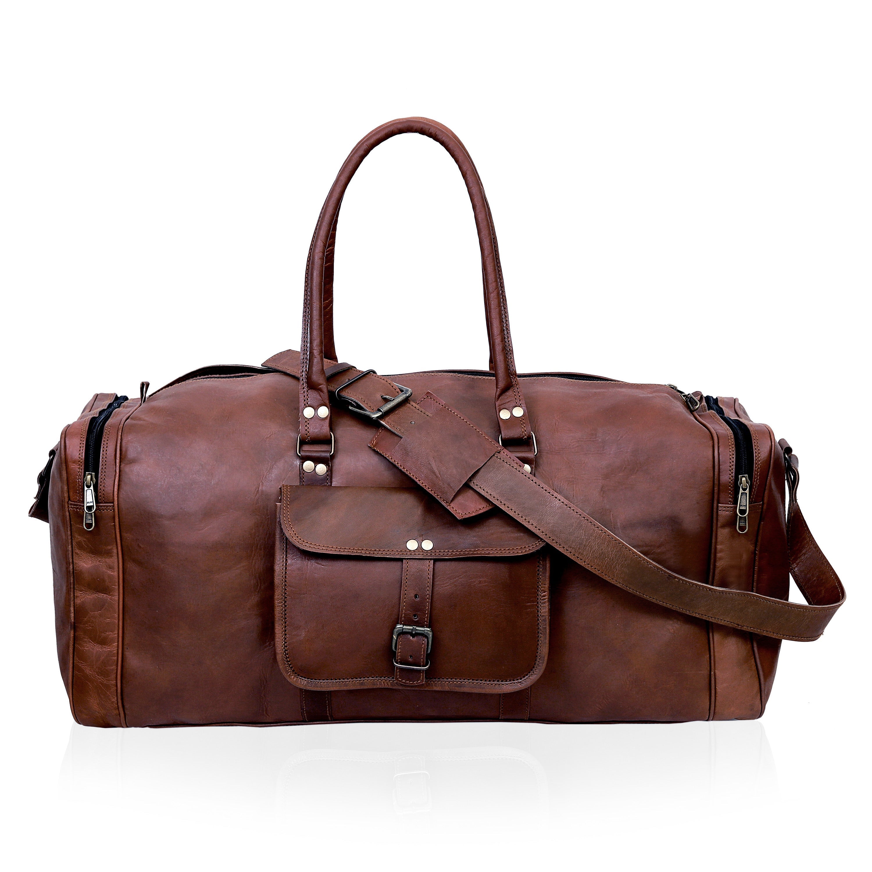 Sherry Leather Duffel Bag For Men - Genuine Leather Travel & Gym Bag