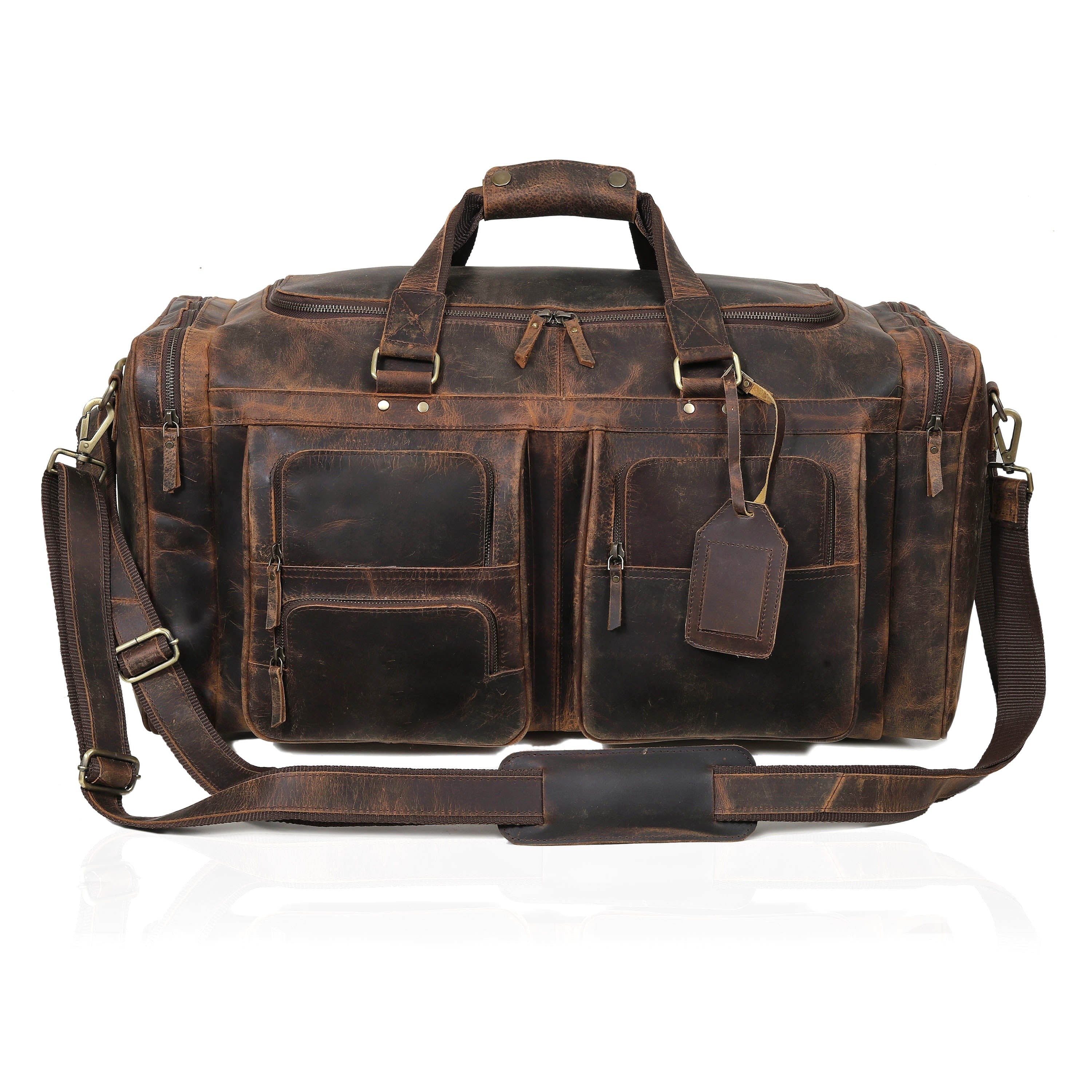 Premium Brown Leather Travel & Work Combo Set