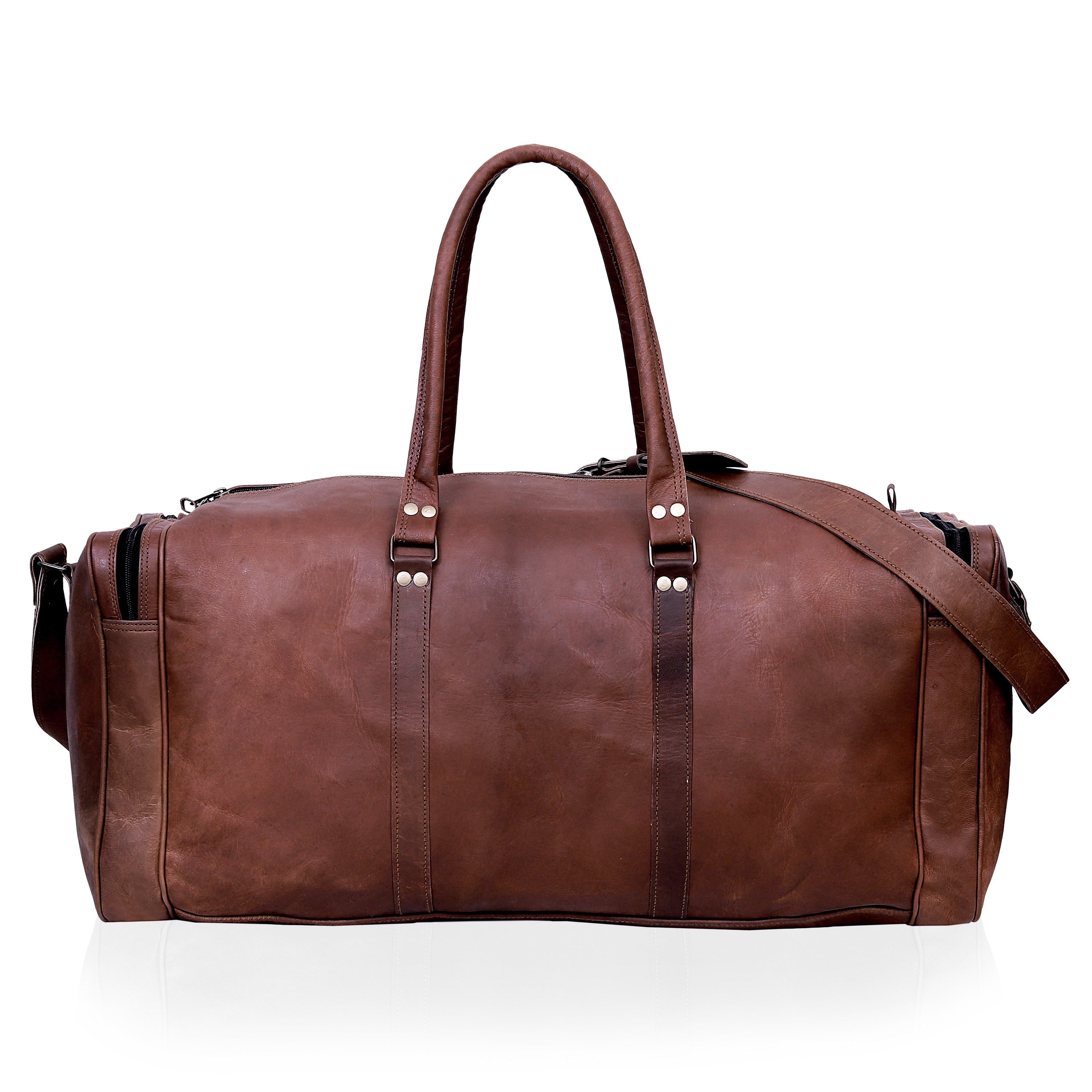 Sherry Leather Duffel Bag For Men - Genuine Leather Travel & Gym Bag