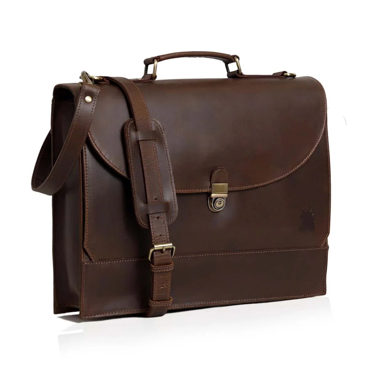 Walker Buffalo Lawyer Leather Briefcase