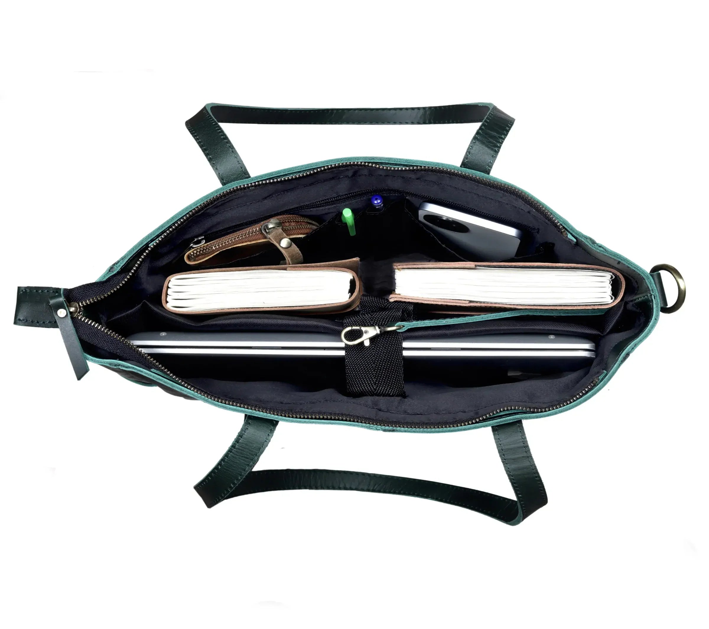 Portland Buffalo Leather Almost Perfect Tote Bag - Green