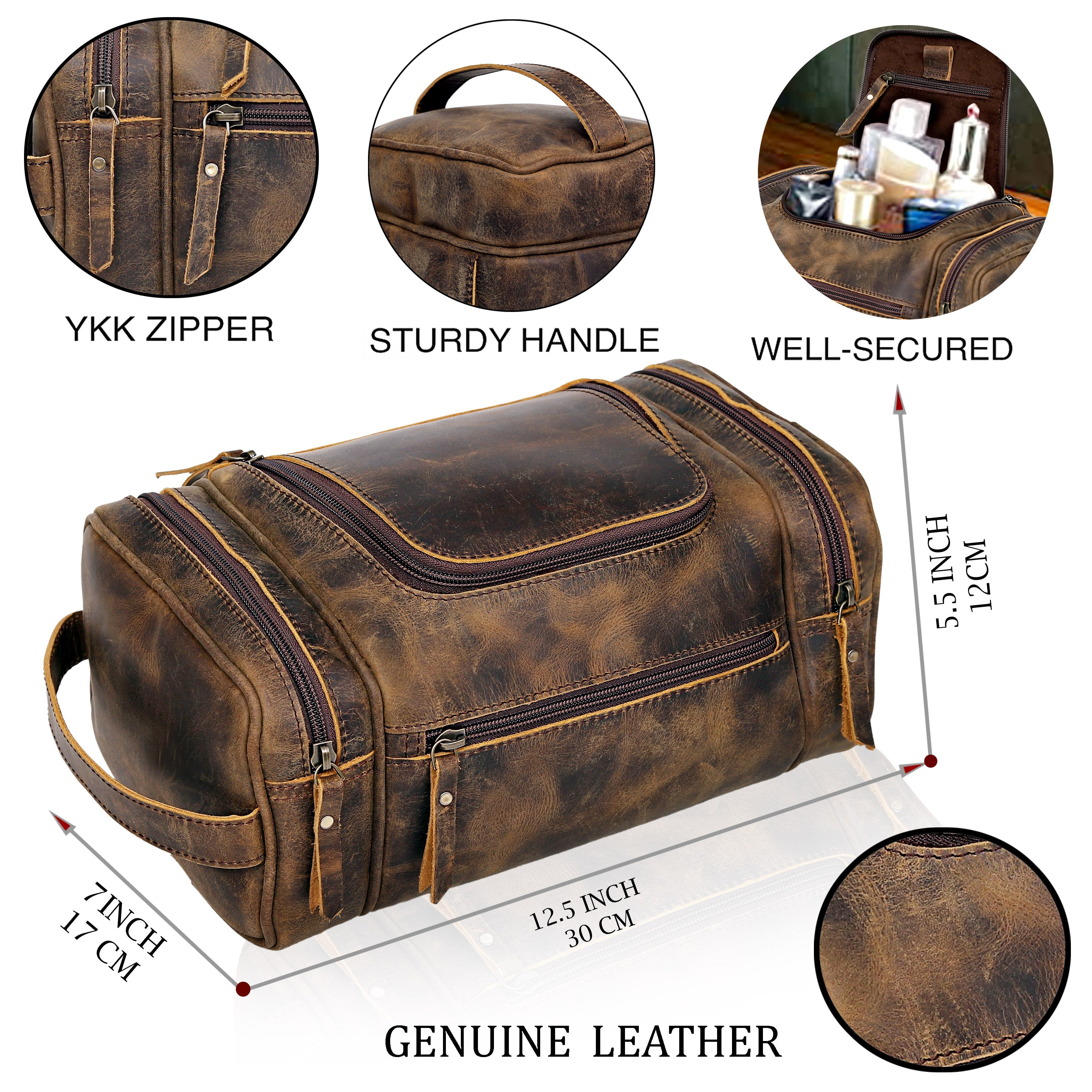 Farm Premium Buffalo Leather Duffle Combo