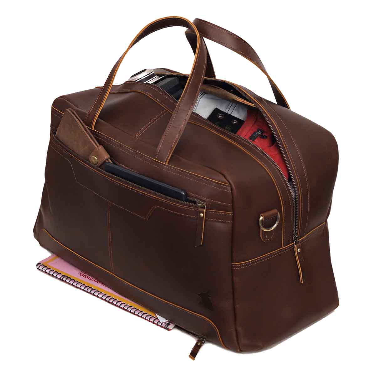 Walker Leather Travel Duffle Bag