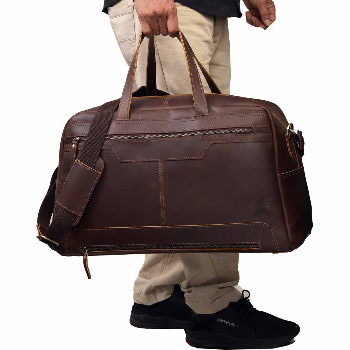 Walker Leather Travel Duffle Bag
