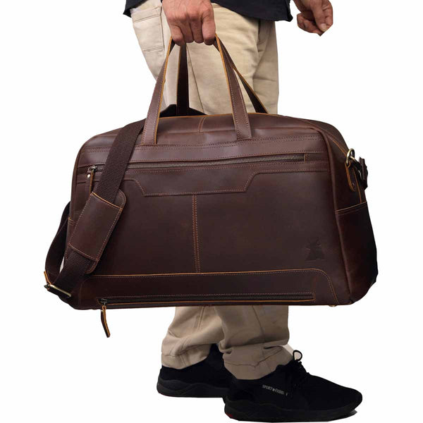 Walker Leather Travel Duffle Bag