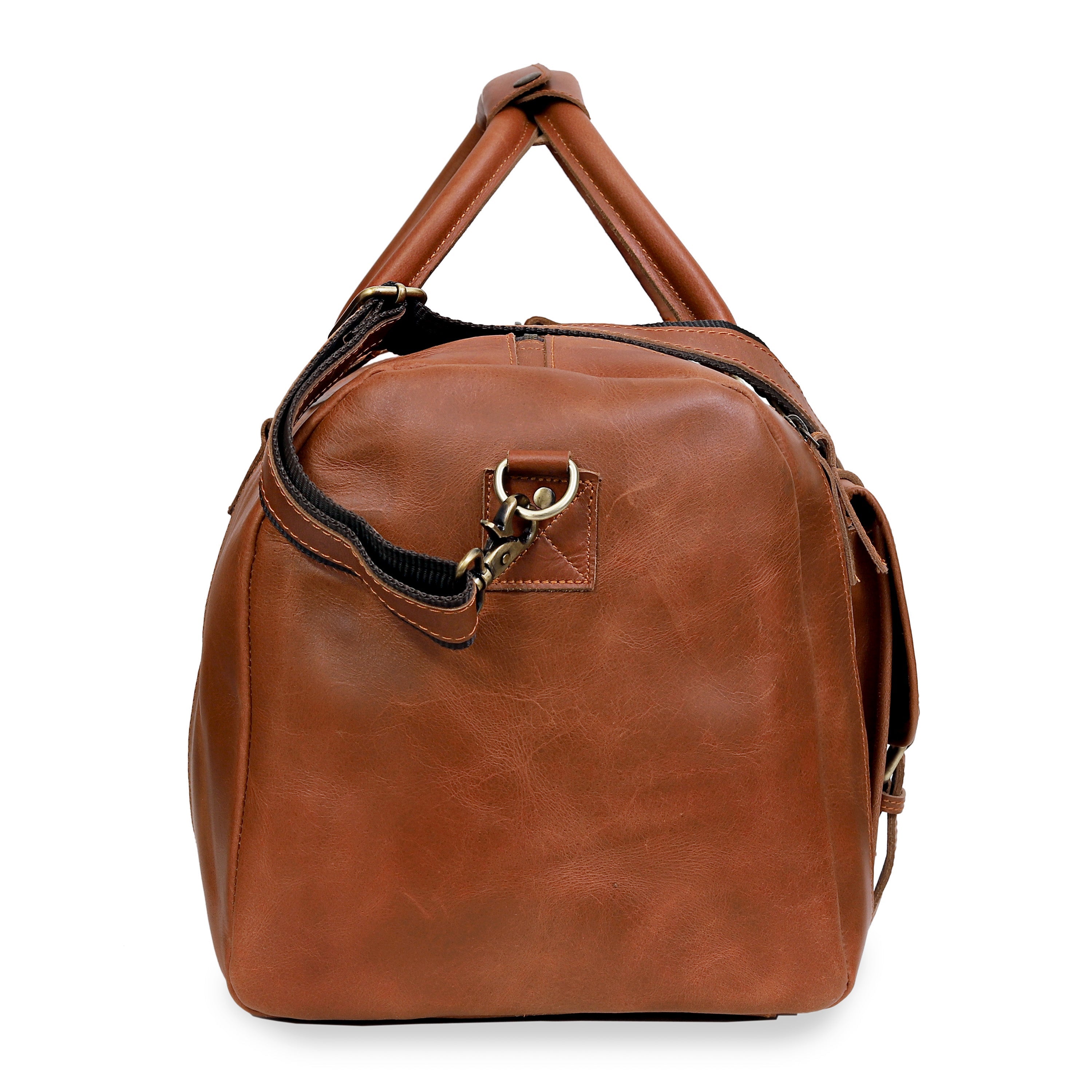 Mars Leather Duffel Bag for Men - Tan