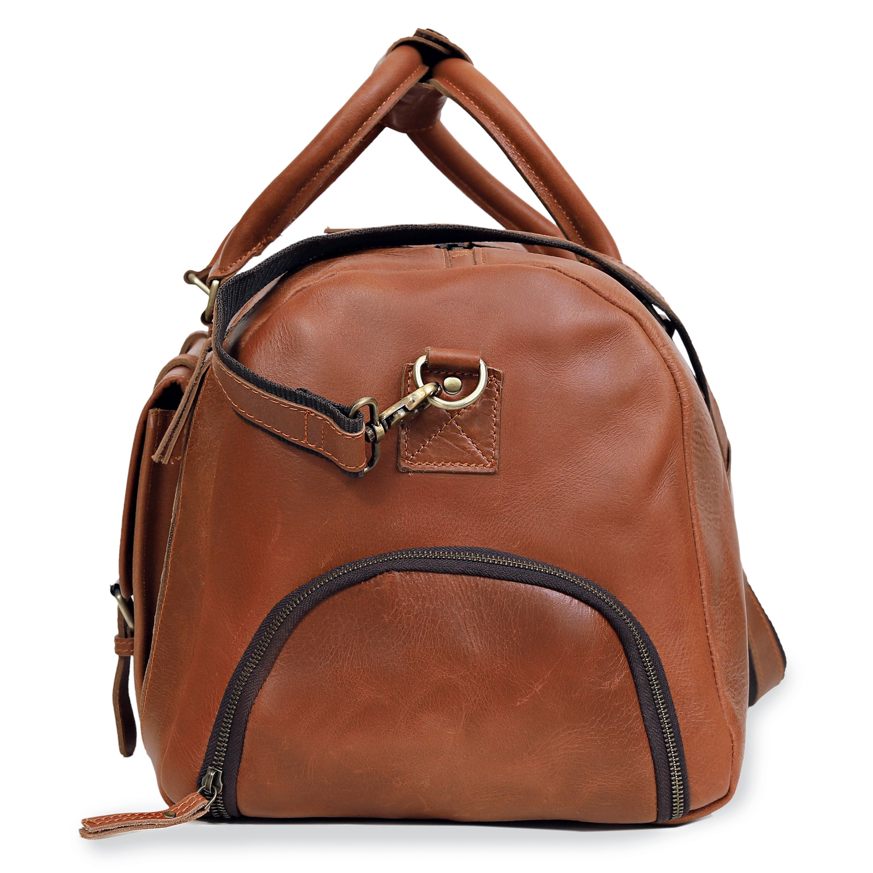 Mars Leather Duffel Bag for Men - Tan