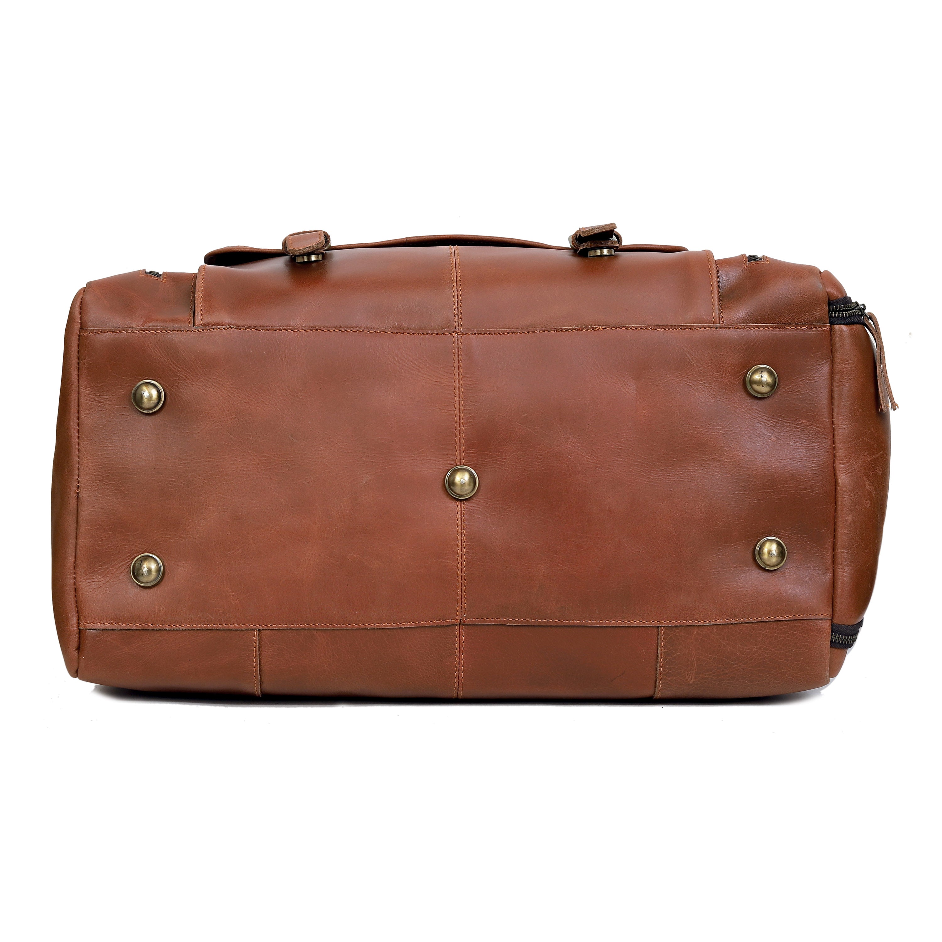 Mars Leather Duffel Bag for Men - Tan