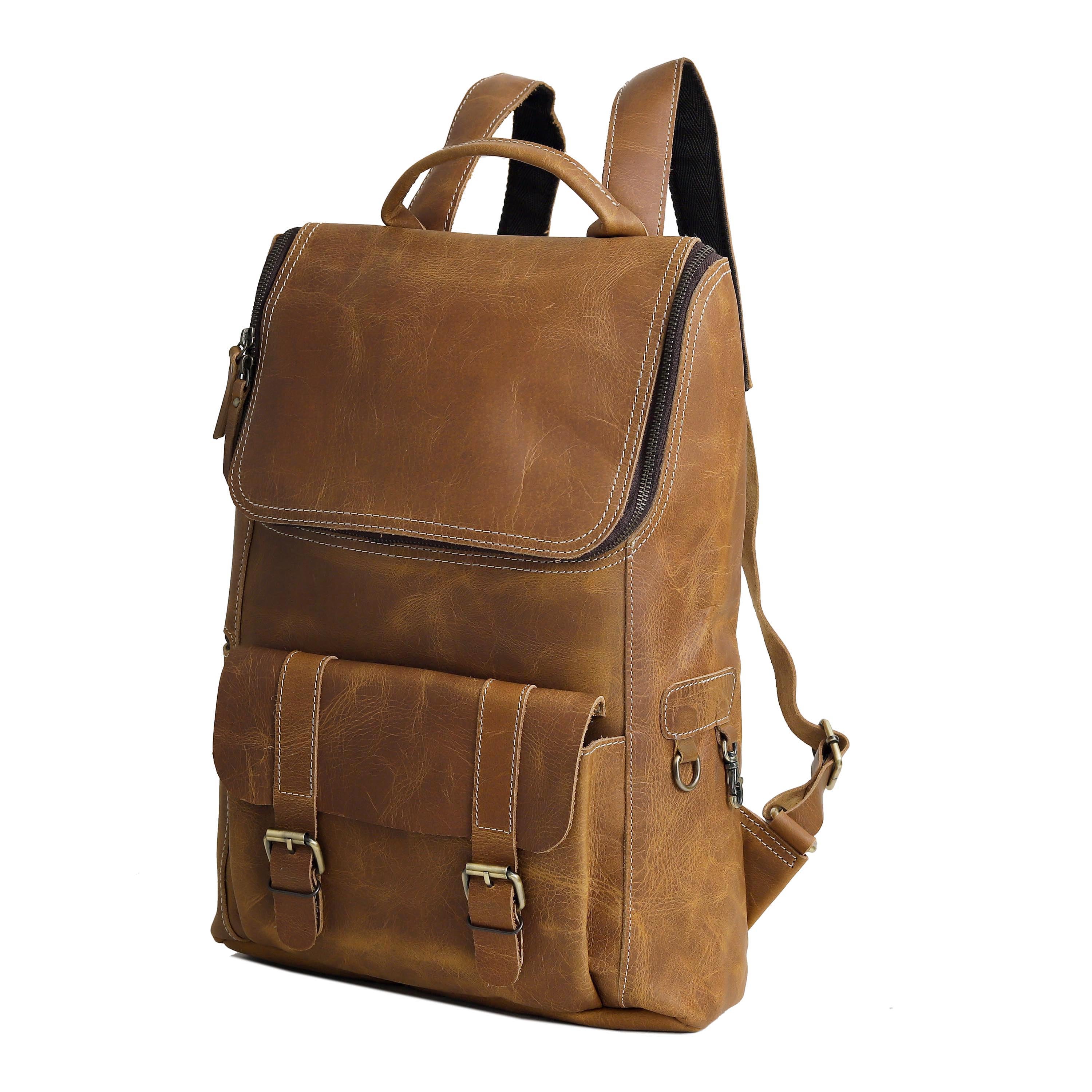 DLC Buffalo Leather Backpack & Duffel Combo