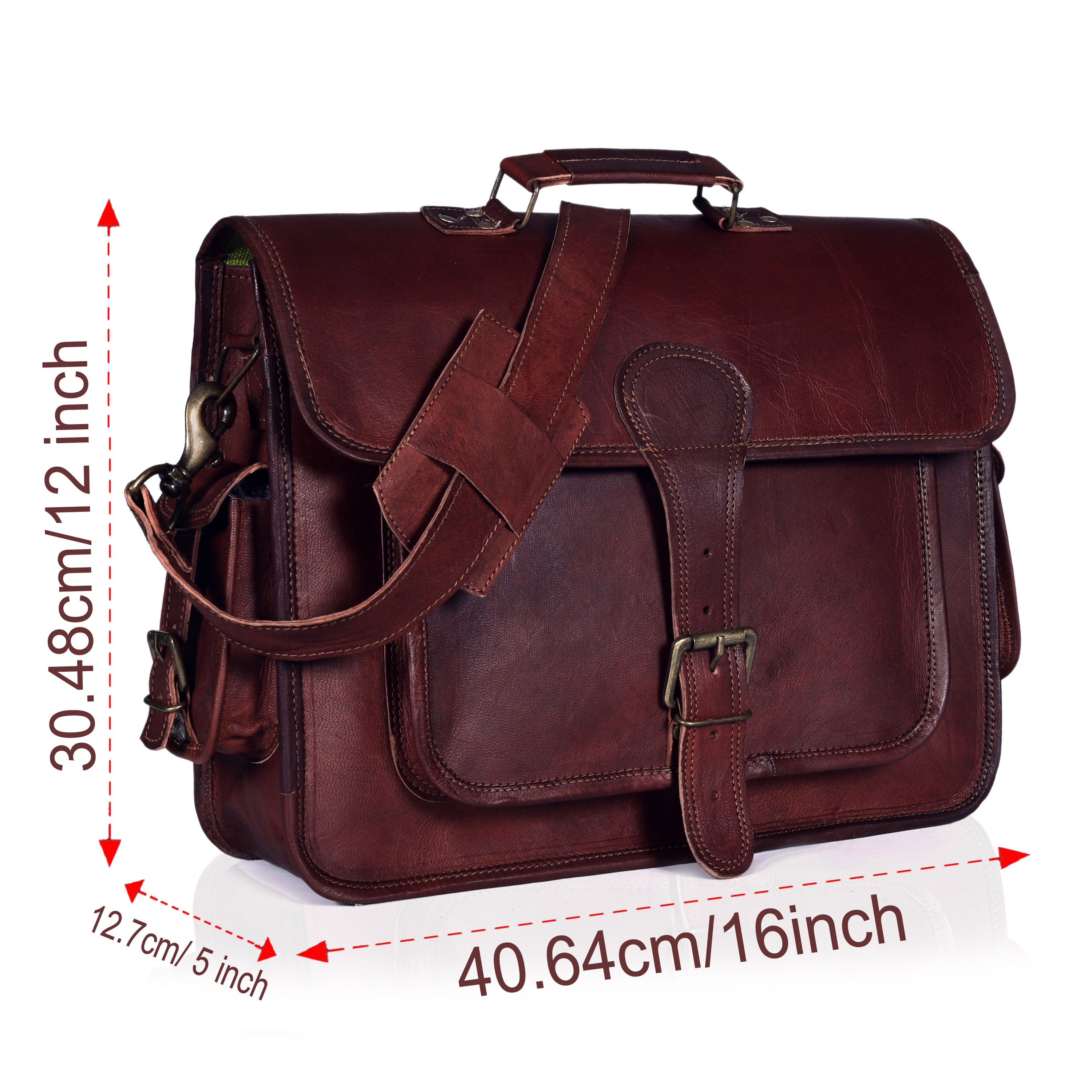 Premium Buffalo Leather Messenger Bag for Men
