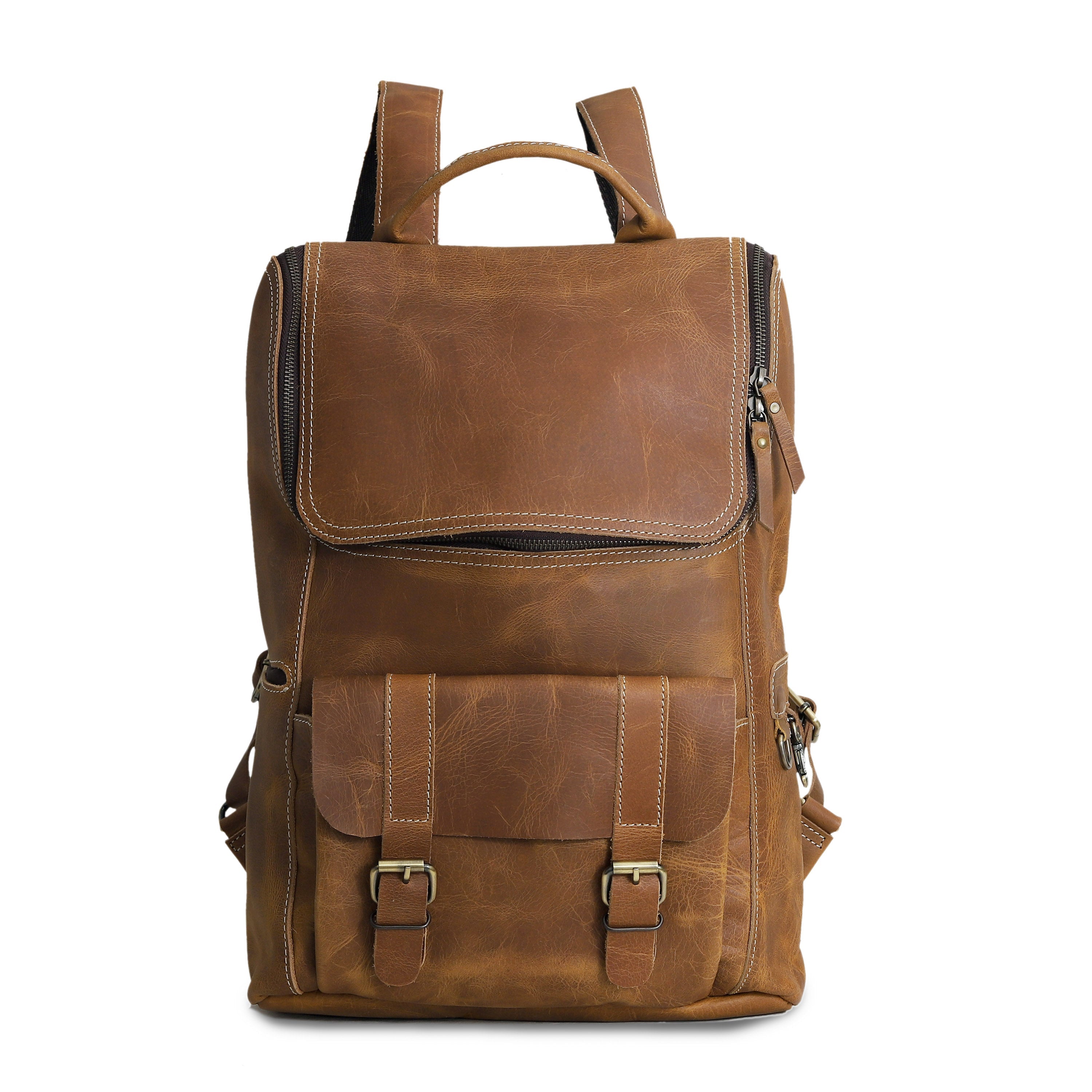 DLC Buffalo Leather Backpack & Duffel Combo