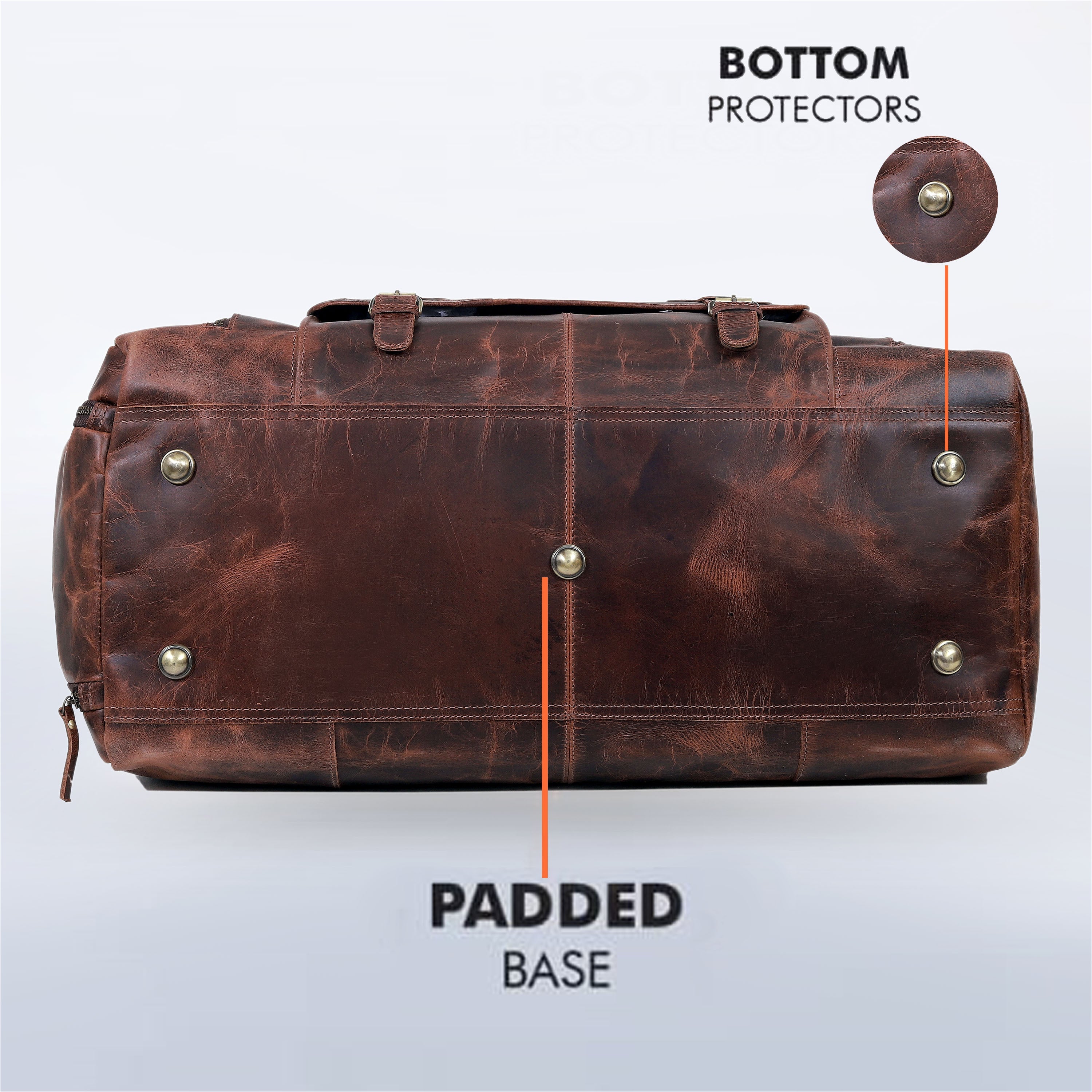 Mars Leather Duffel Bag for Men - Brown