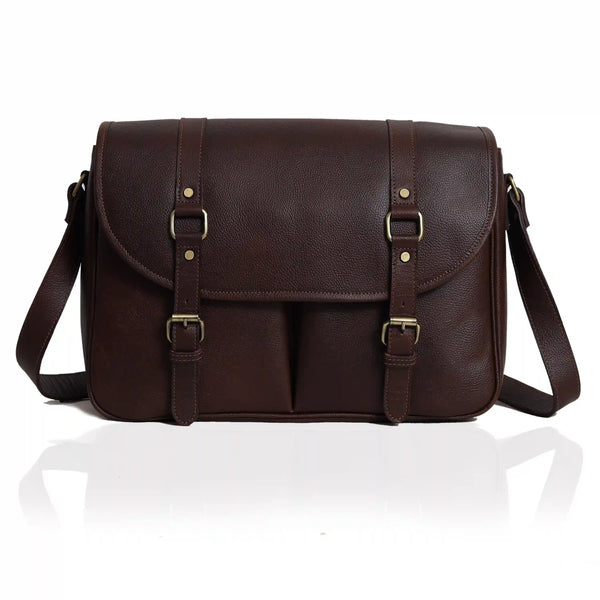 Limited Edition Full-Grain Buffalo Leather Laptop Messenger Bag
