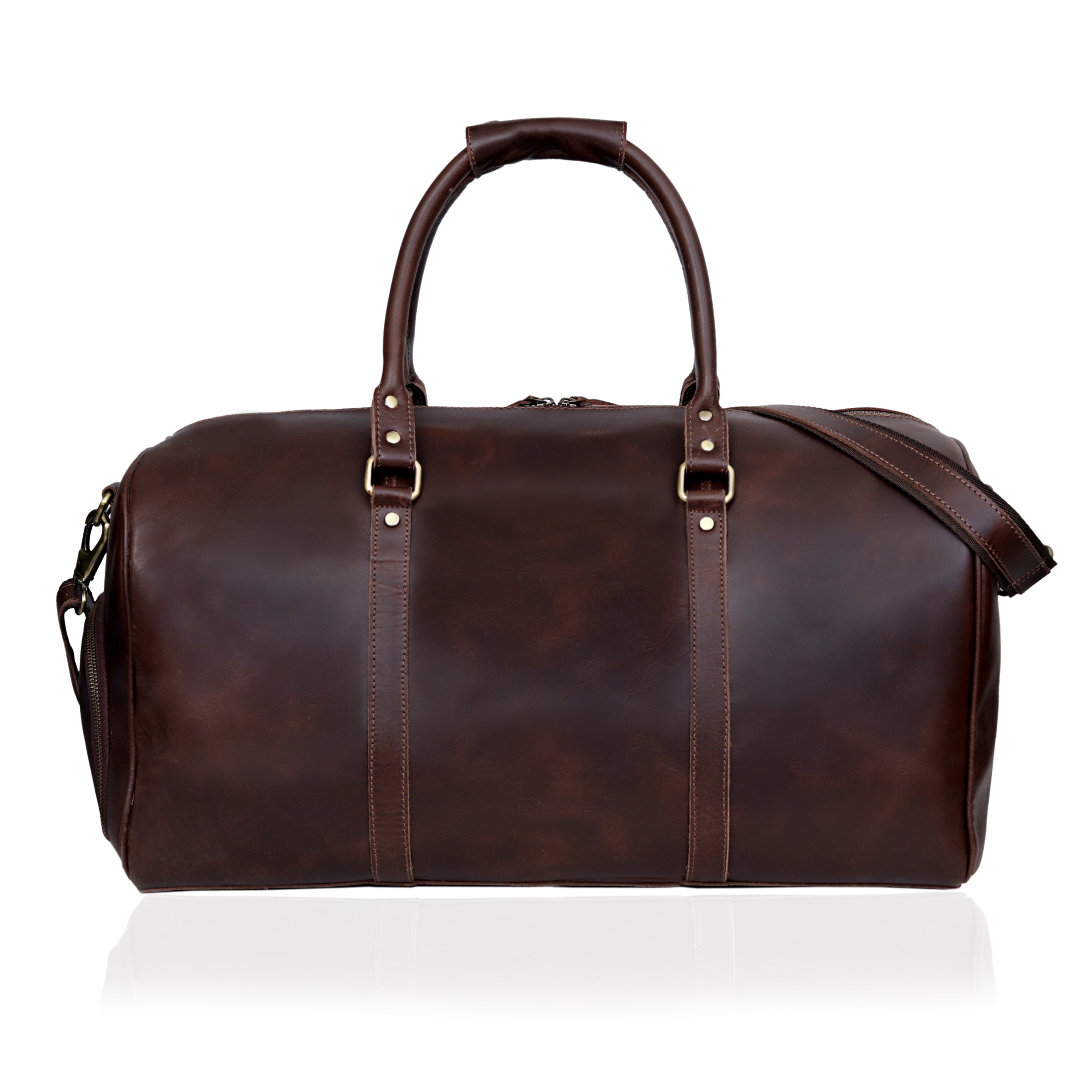 John Leather Duffel Bag - Brown