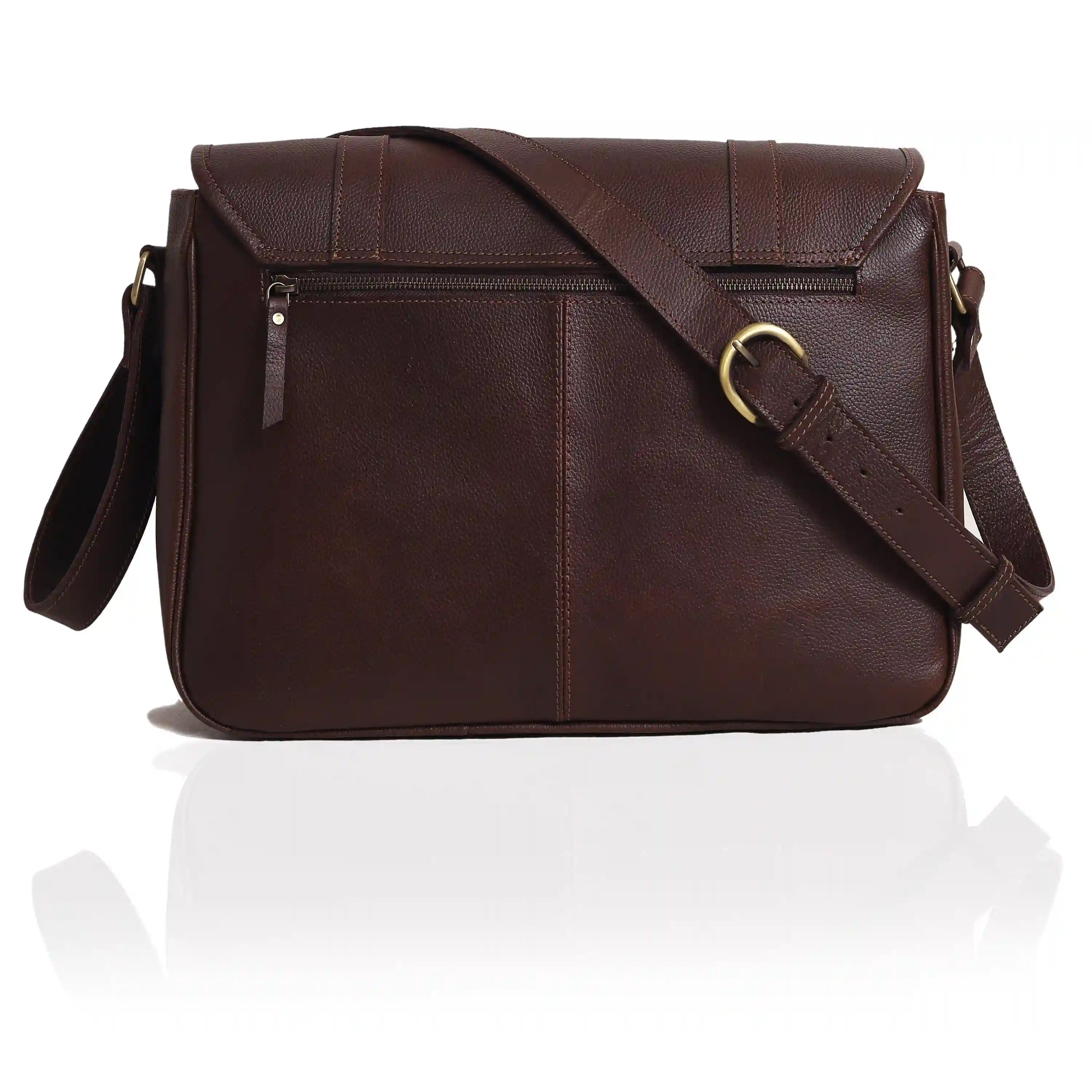 Limited Edition Full-Grain Buffalo Leather Laptop Messenger Bag