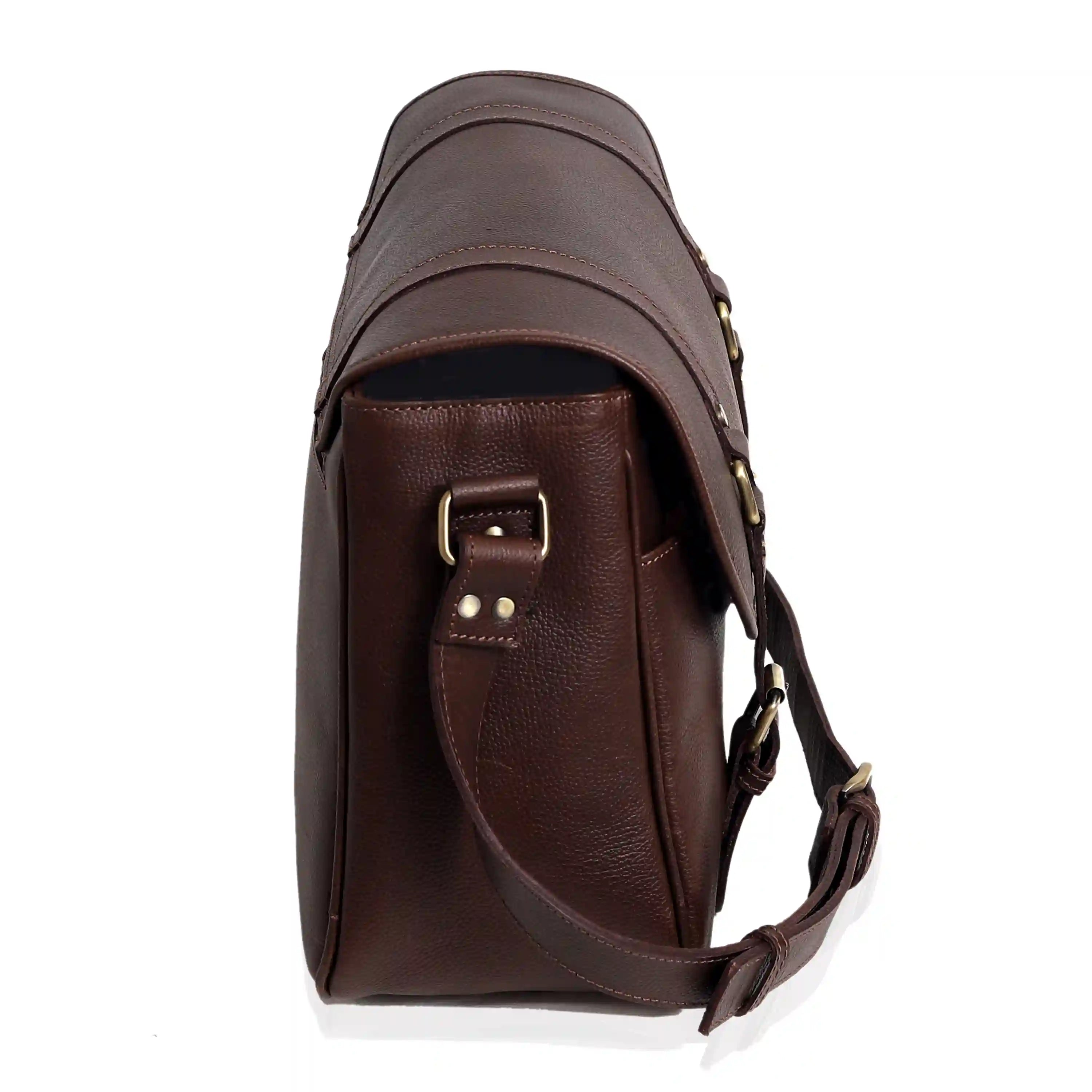 Limited Edition Full-Grain Buffalo Leather Laptop Messenger Bag