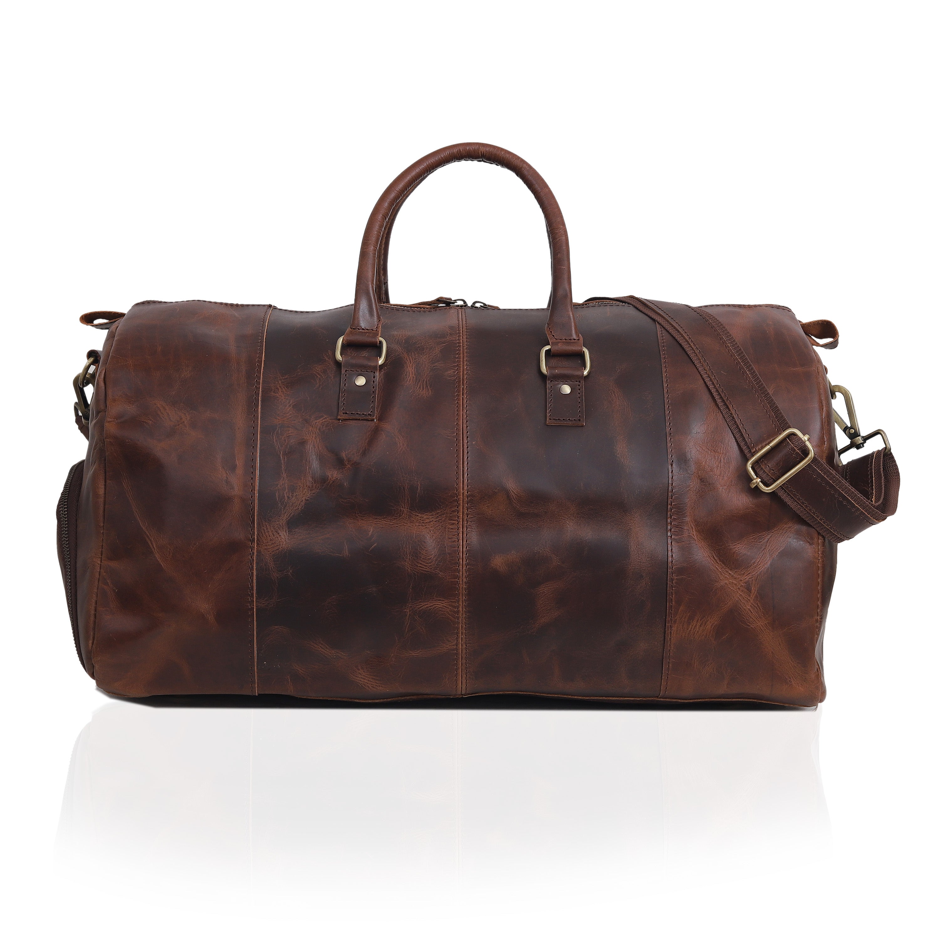 Mars Leather Duffel Bag for Men - Brown