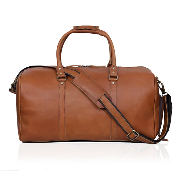John Leather Duffel Bag - Tan