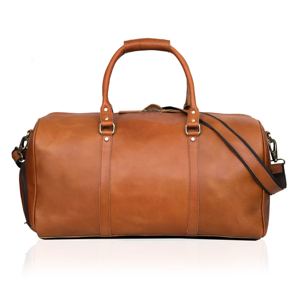 John Leather Duffel Bag - Tan