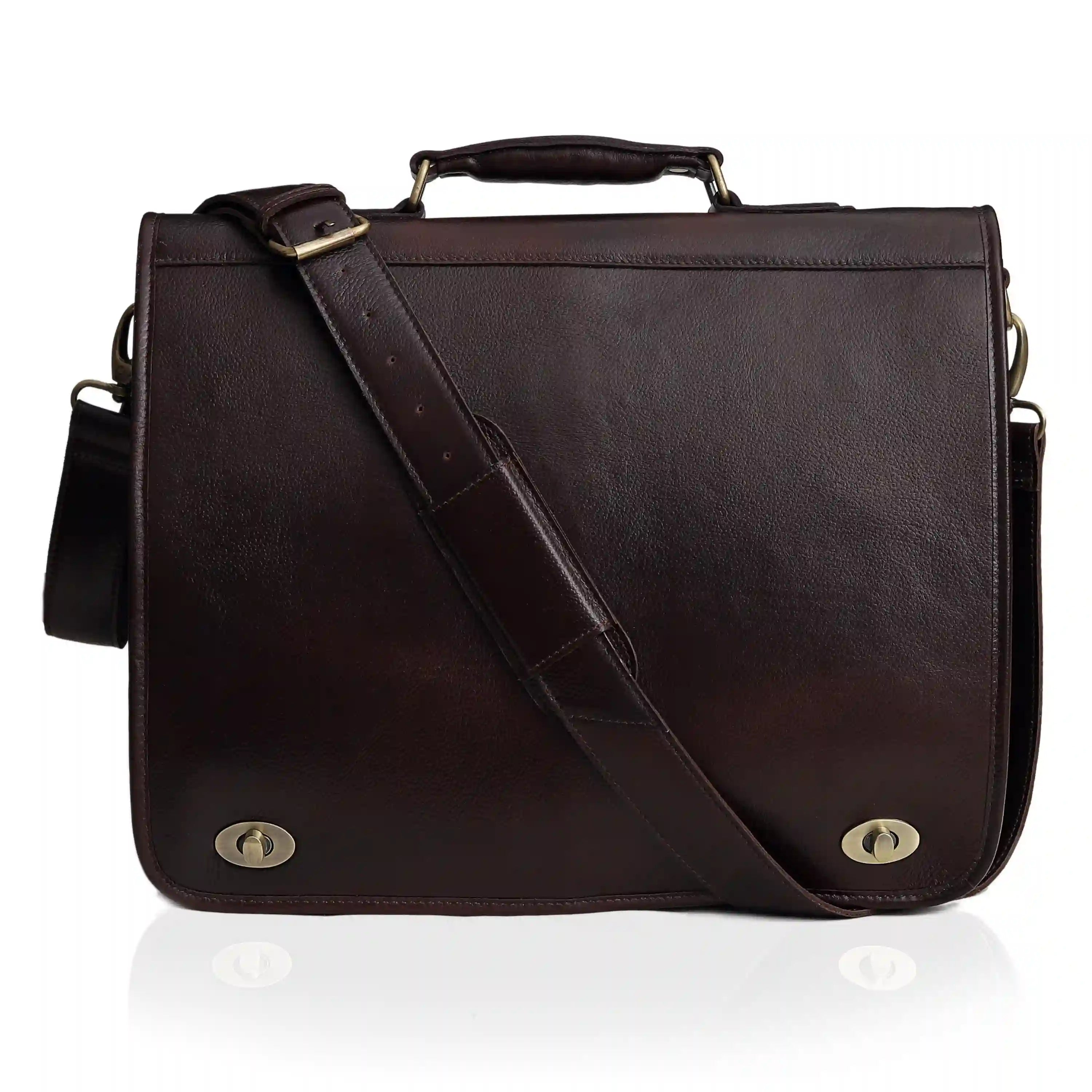 Wine Italy Lawyer Leather Briefcase Bag