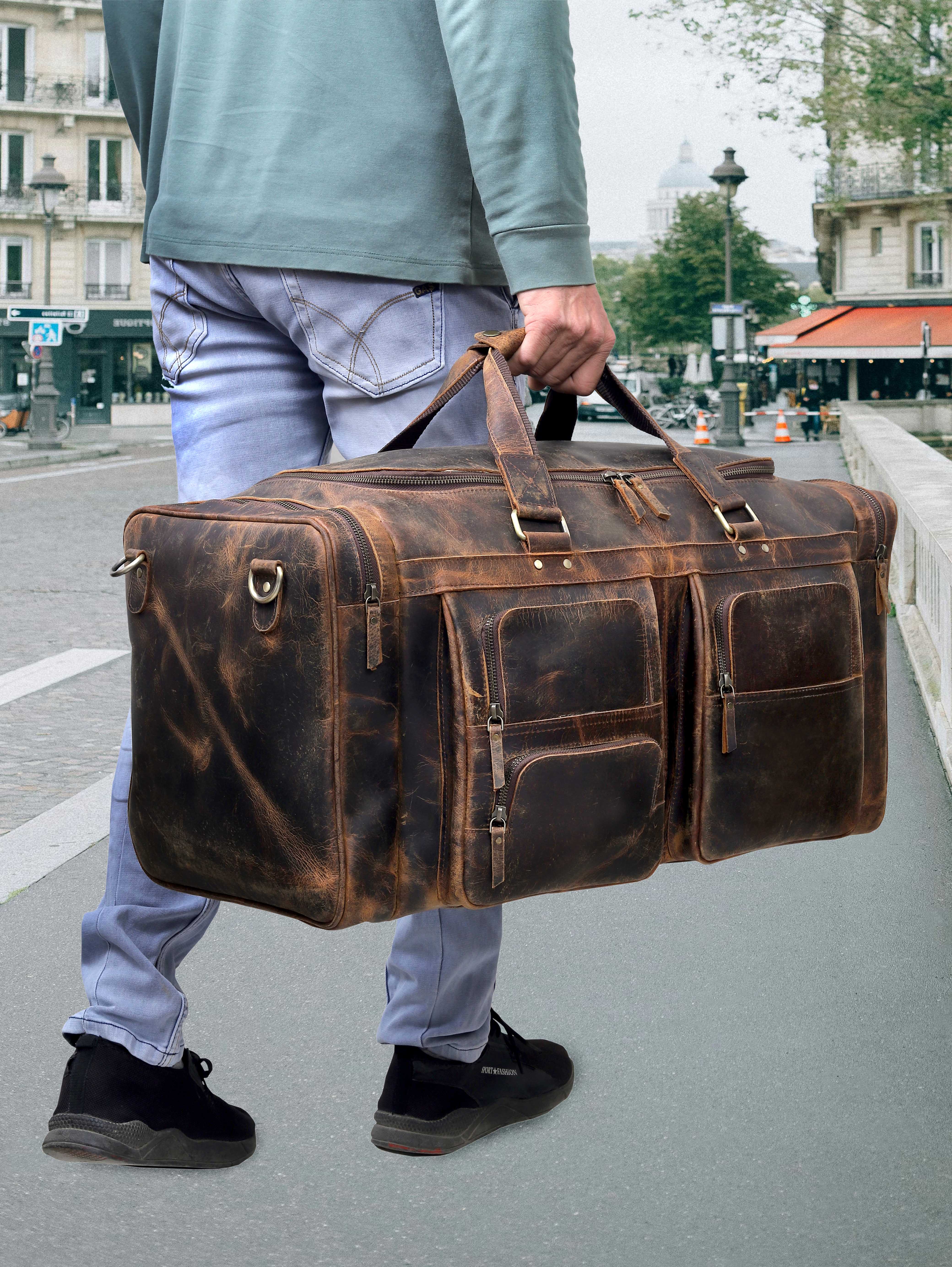Farm Premium Buffalo Leather Duffle