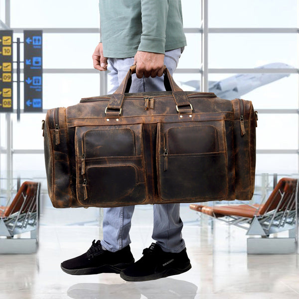 Farm Premium Buffalo Leather Duffle Combo