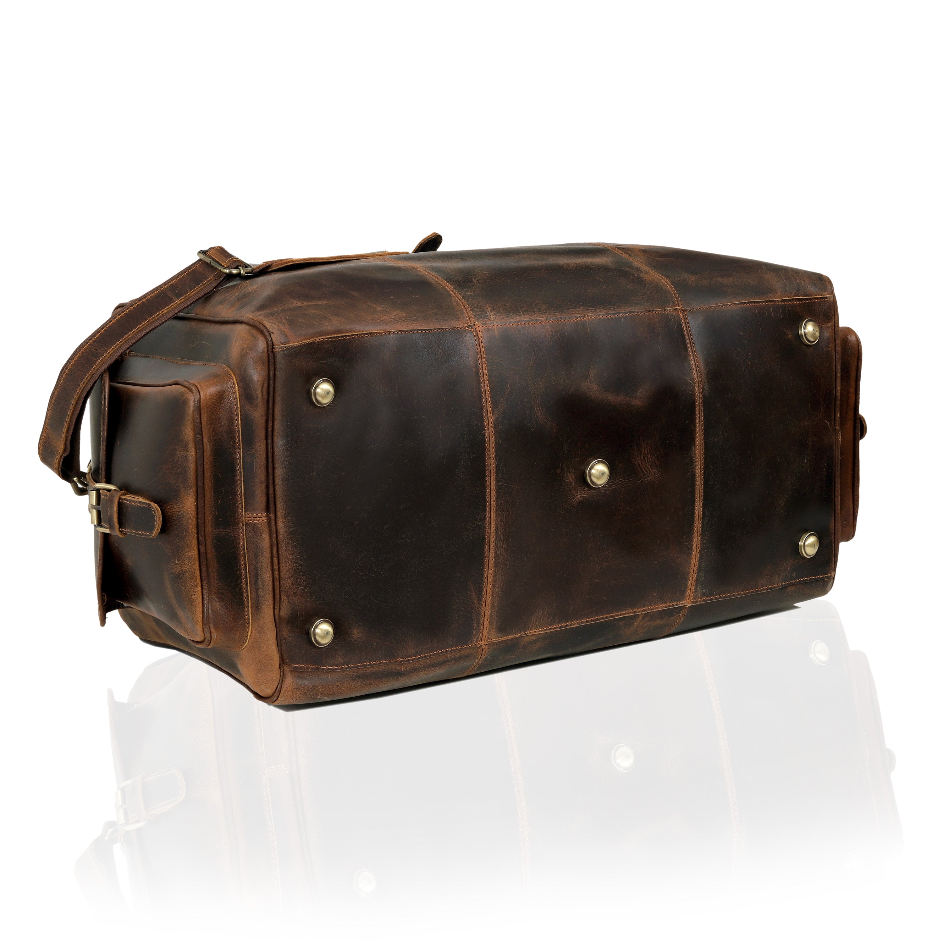 Brazilia Buffalo Leather Travel Duffel Bag