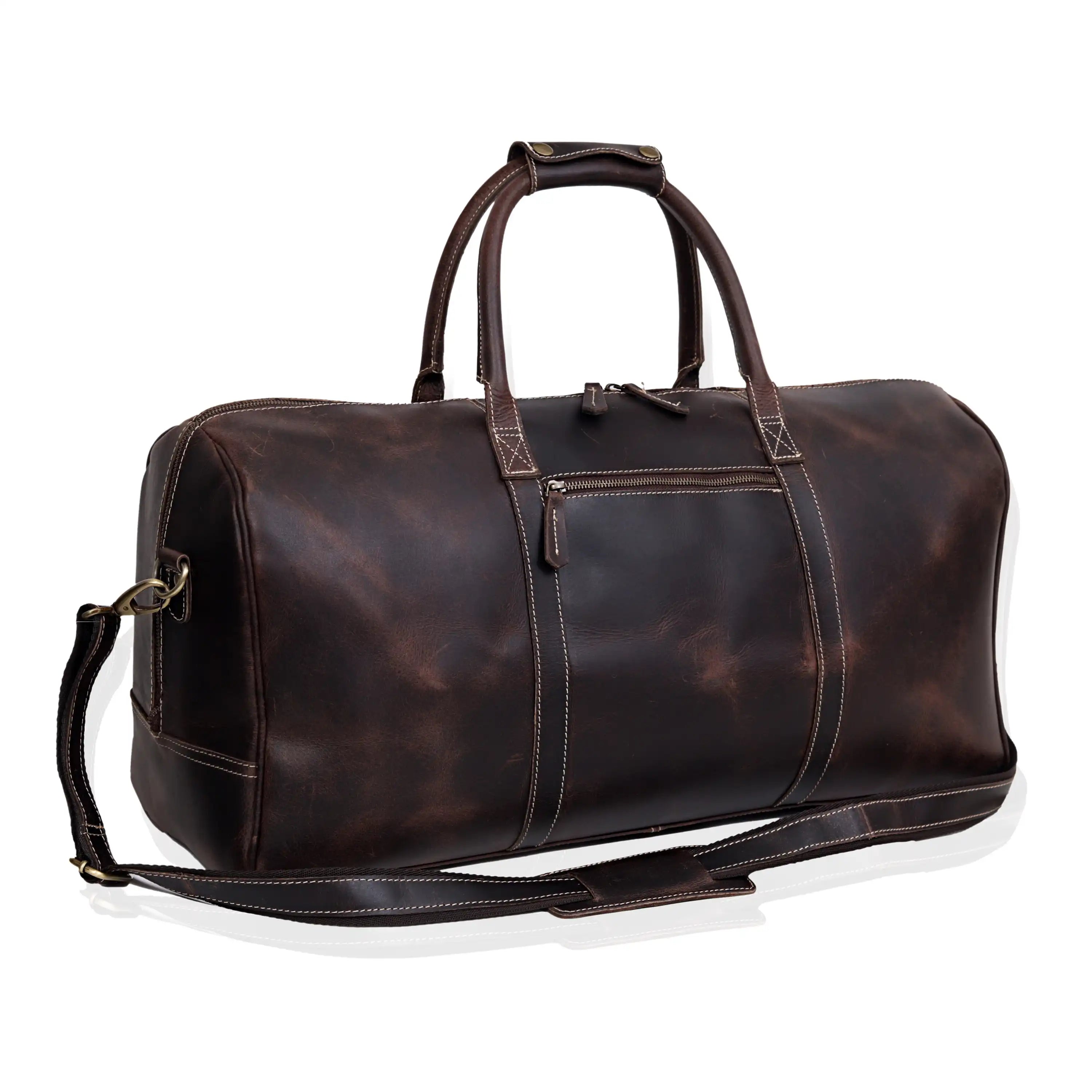 Charlotte Buffalo Leather Duffle Bag