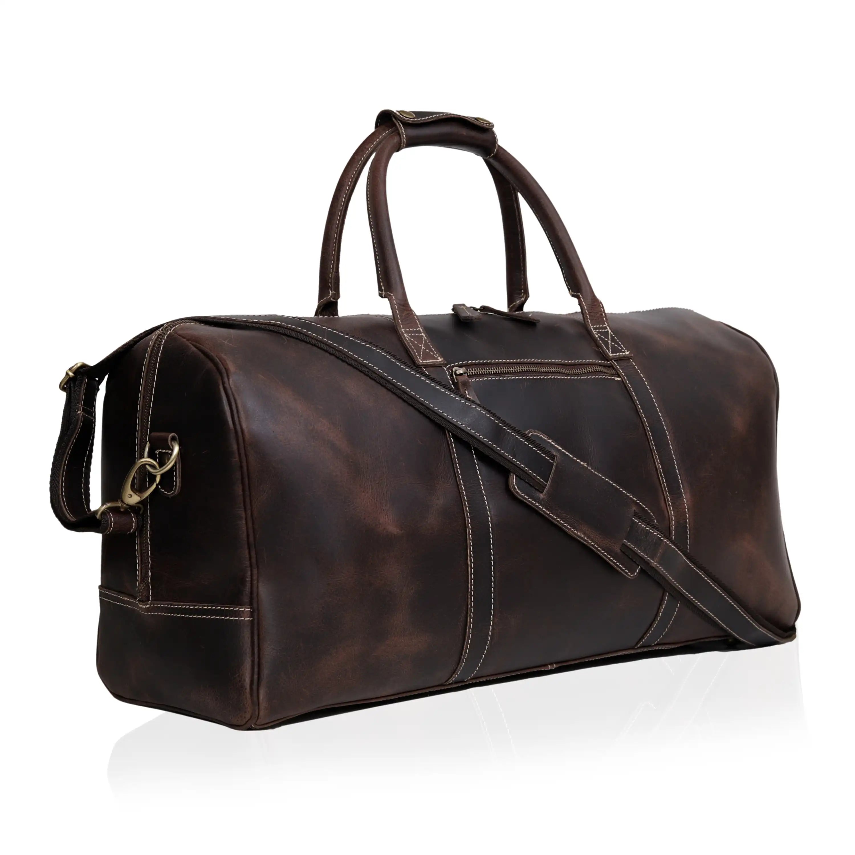 Charlotte Buffalo Leather Duffle Bag