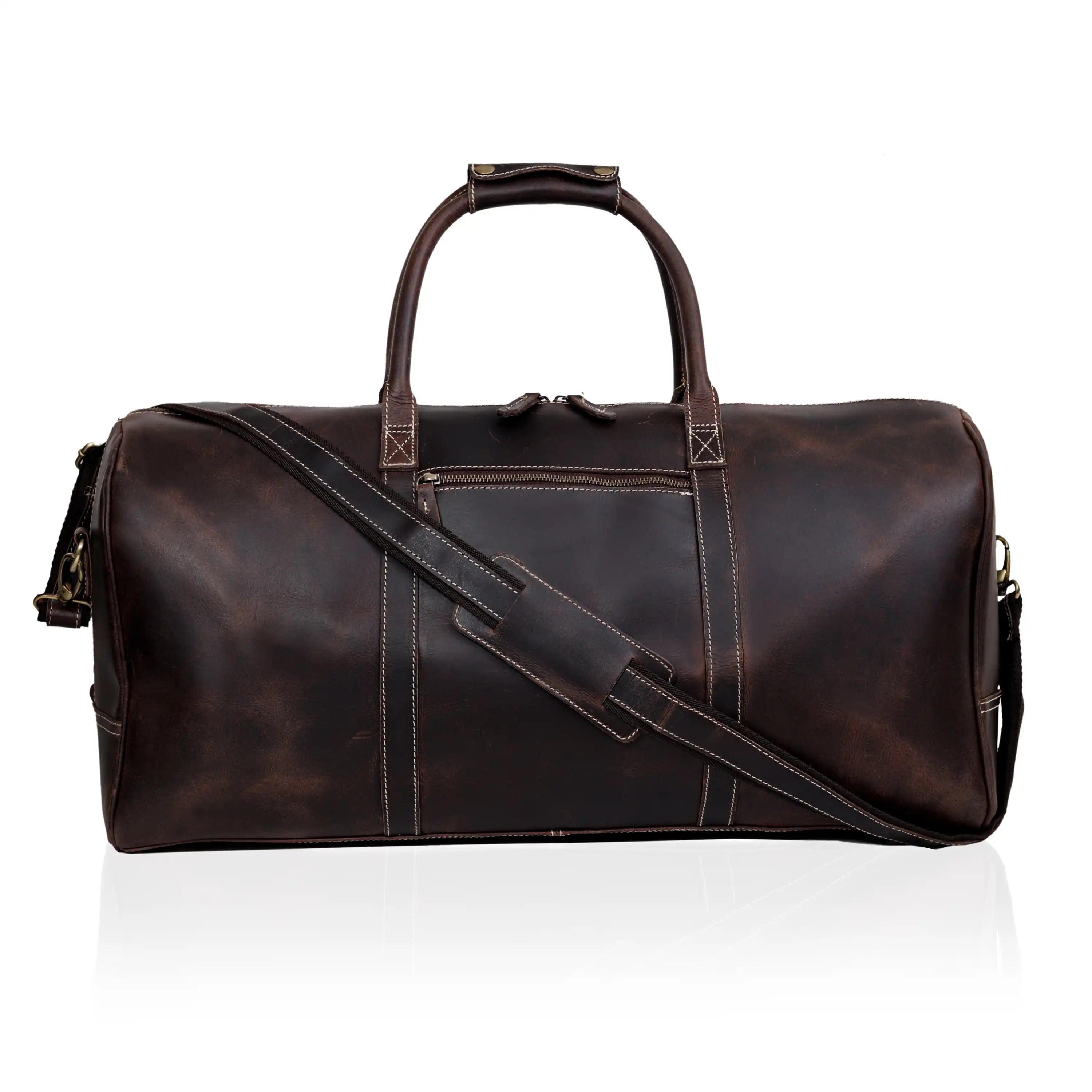 Charlotte Buffalo Leather Duffle Bag