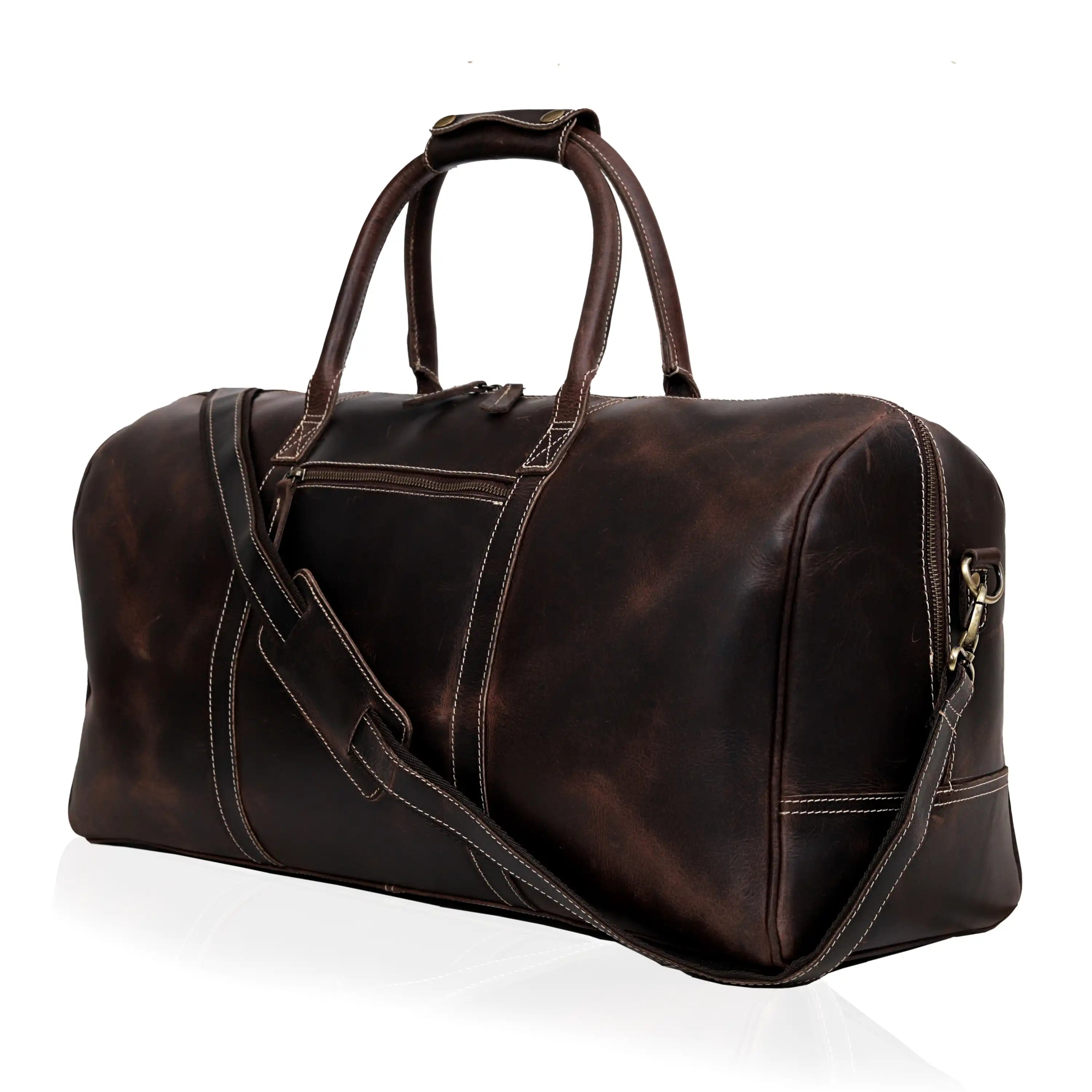 Charlotte Buffalo Leather Duffle Bag
