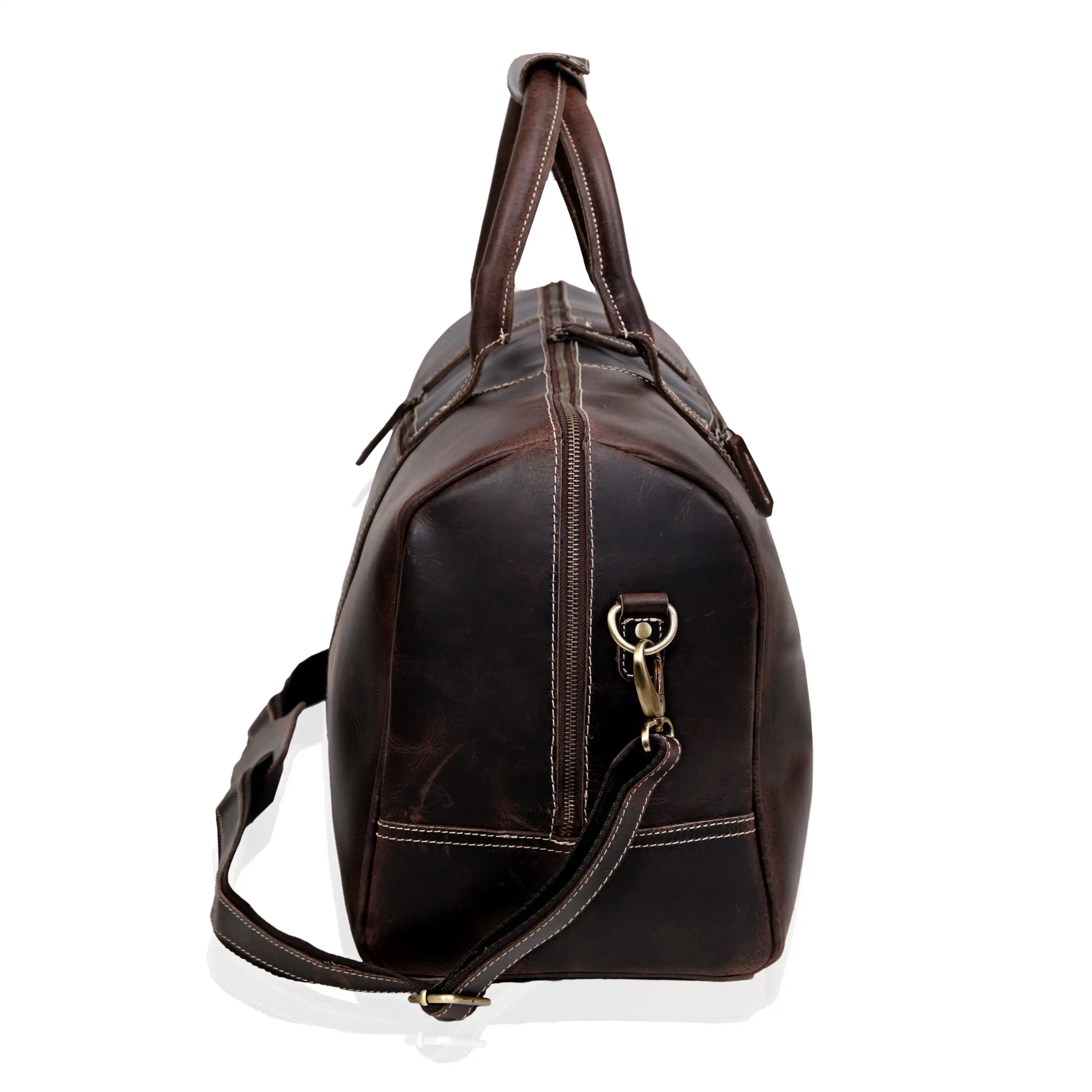 Charlotte Buffalo Leather Duffle Bag