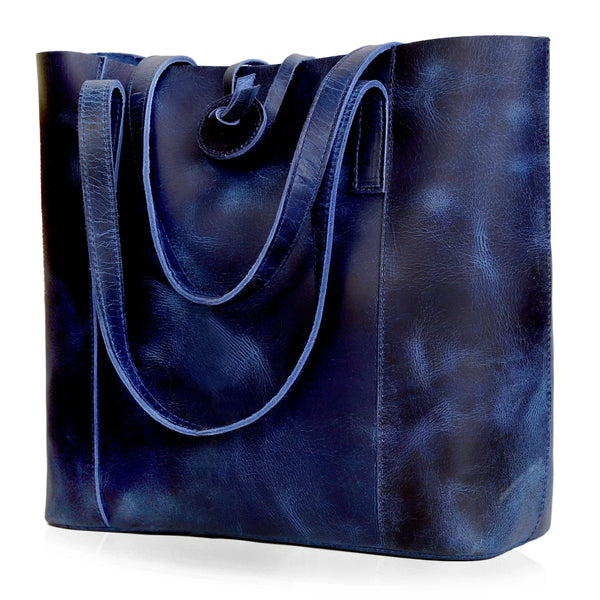 Savannah 17" Leather Tote Bag For Women | Leather Laptop Tote Bag For Office