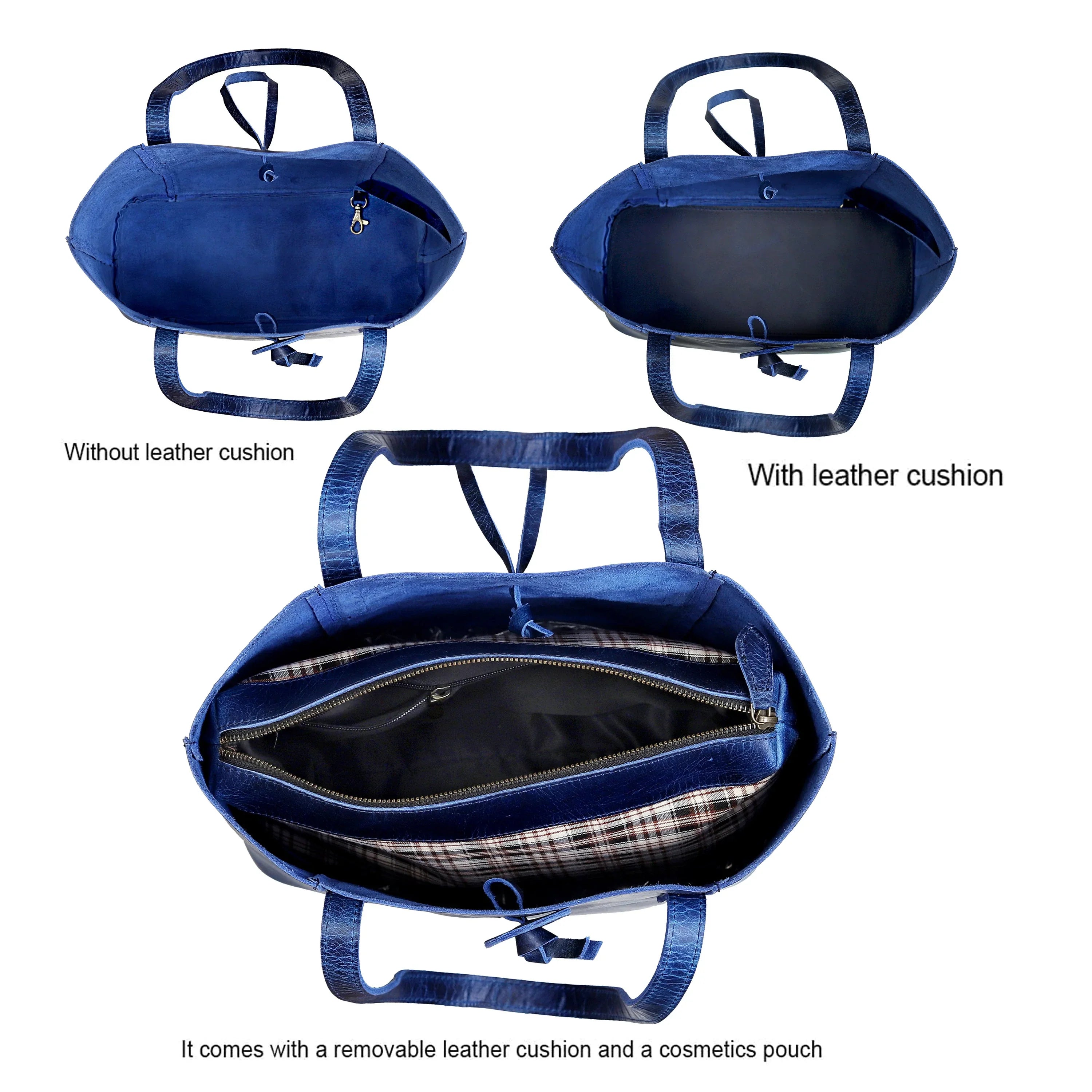 HLB Leather Bag Combo - Blue