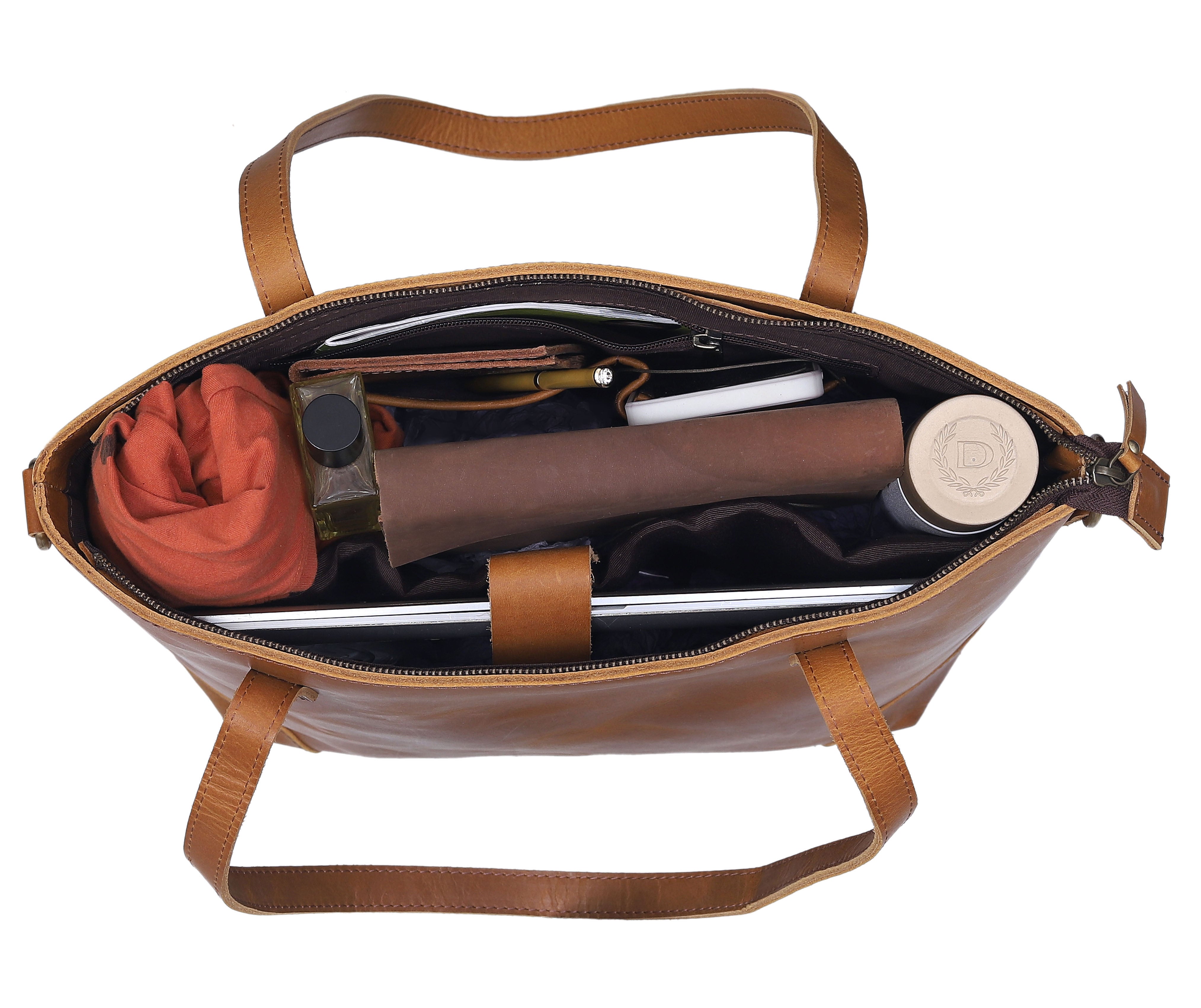 Buffalo Leather Tote Bag - Tan