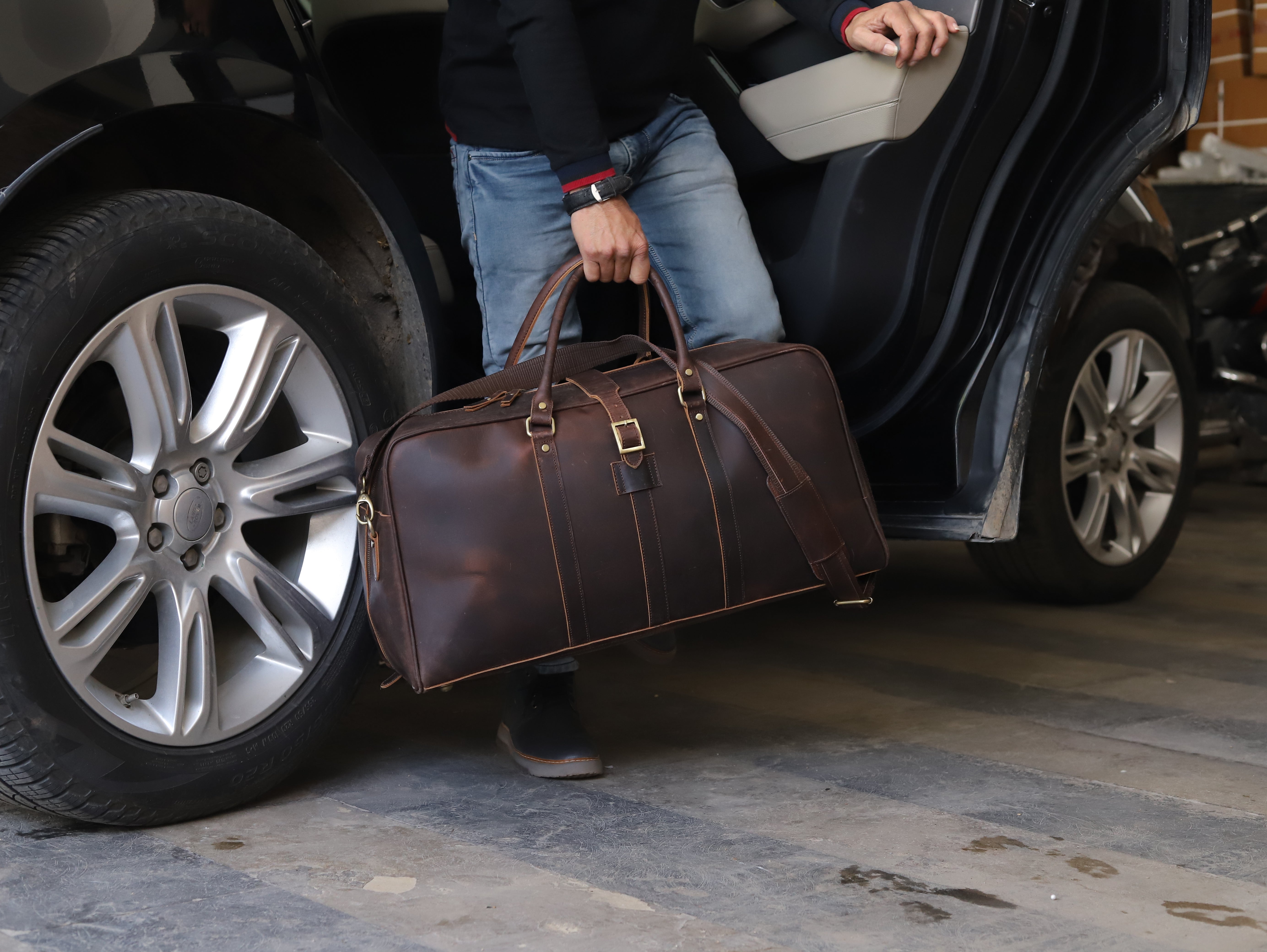 Leather Farm Travel Duffel Bag – Full Grain Leather Weekend Bag