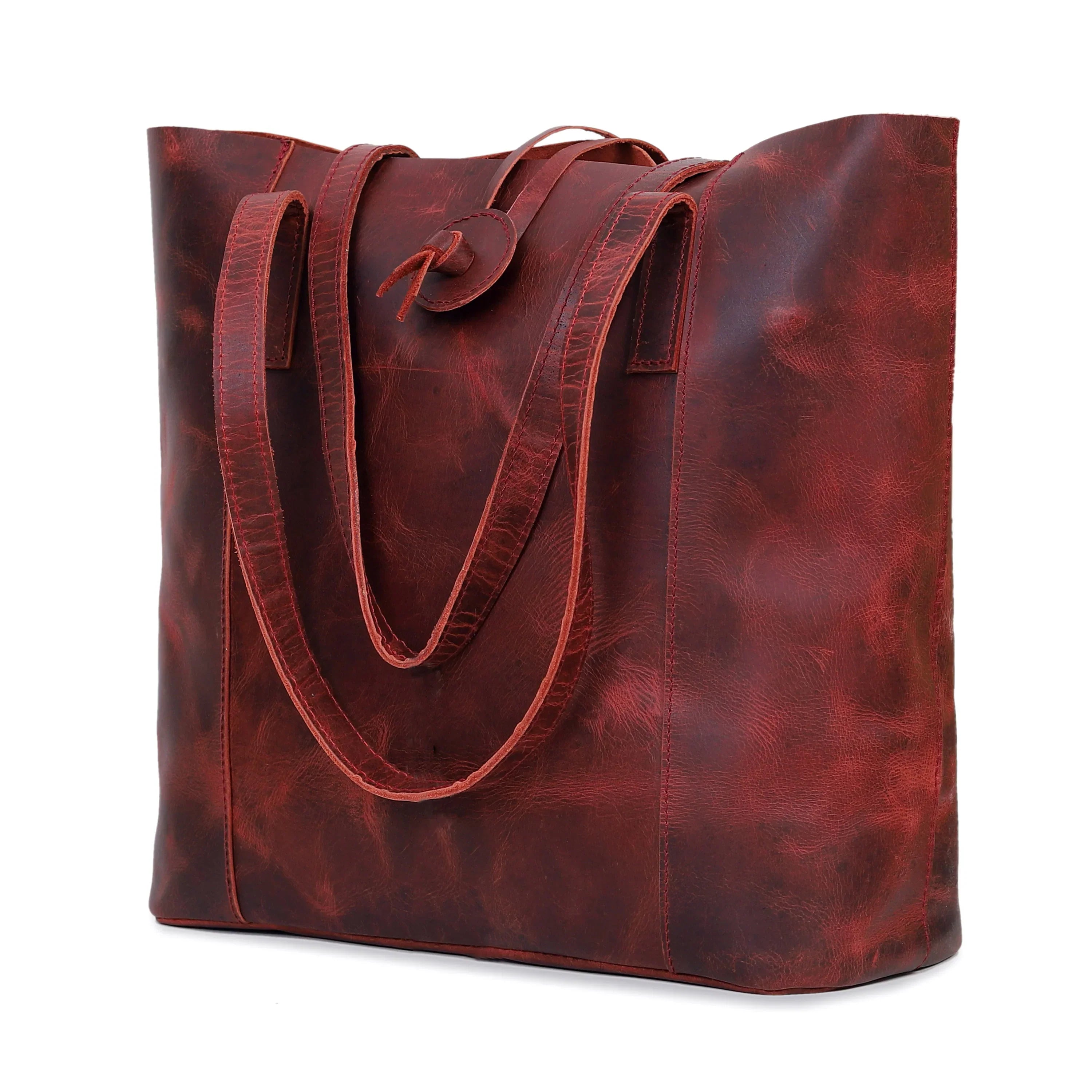 Savannah 17" Leather Tote Bag For Women | Leather Laptop Tote Bag For Office