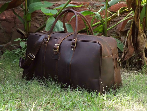 Leather Farm Travel Duffel Bag – Full Grain Leather Weekend Bag