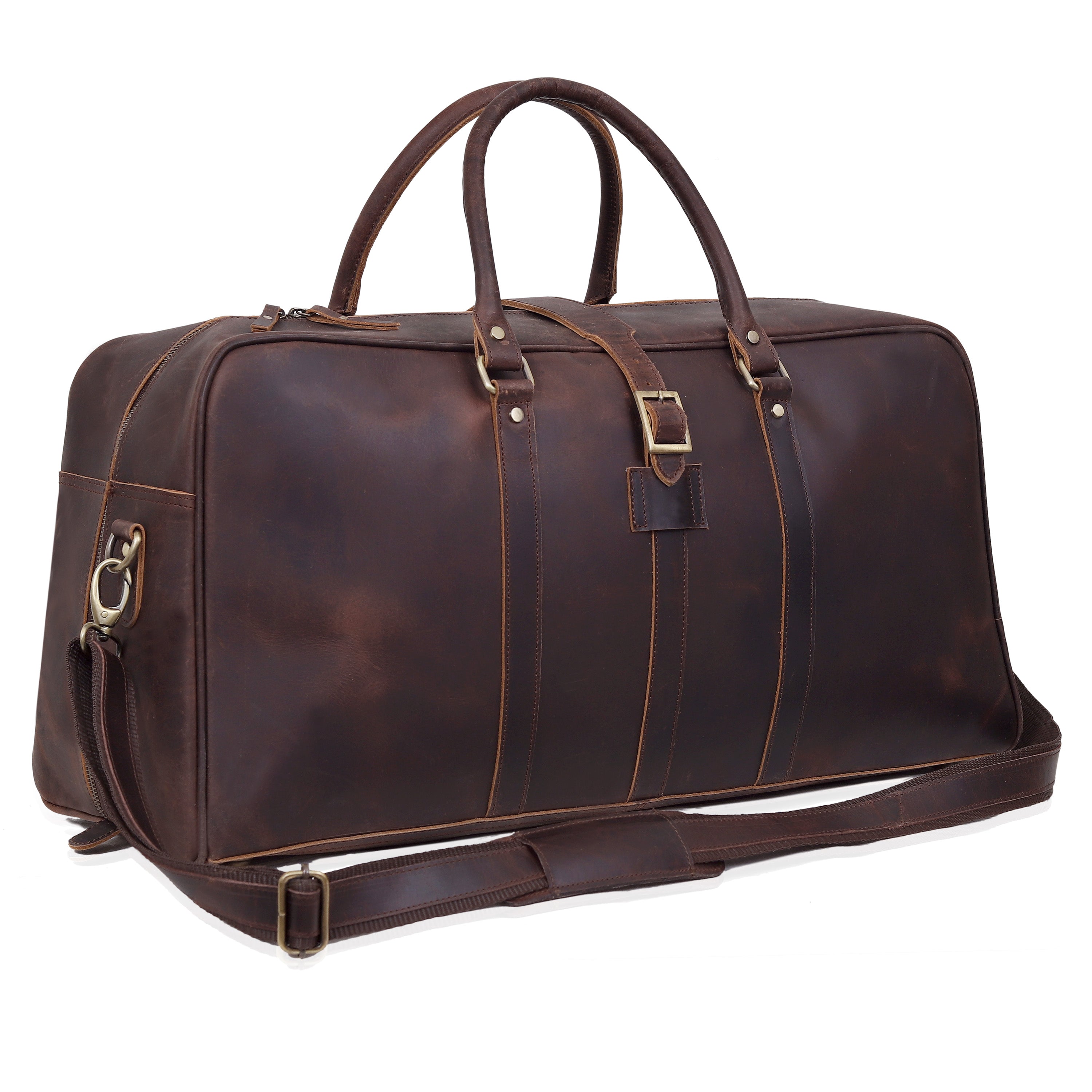 Leather Farm Travel Duffel Bag – Full Grain Leather Weekend Bag