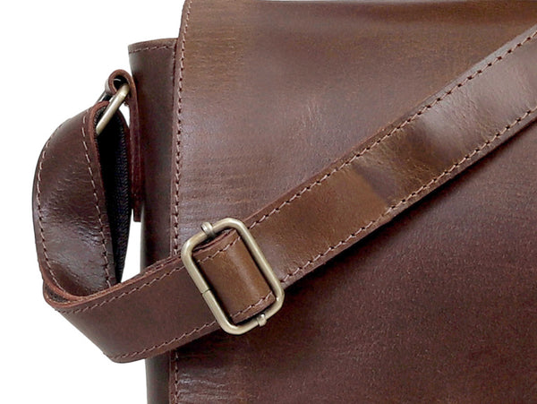 Full-Grain Water Buffalo Leather Messenger Bag